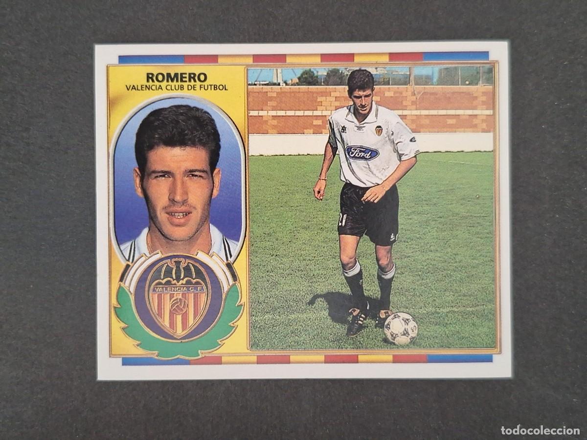 Cromos de f&uacute;tbol: L4 ROMERO VALENCIA C. F. LIGA ESTE 1996 1997 96 97 NUNCA PEGADO SIN PEGAR