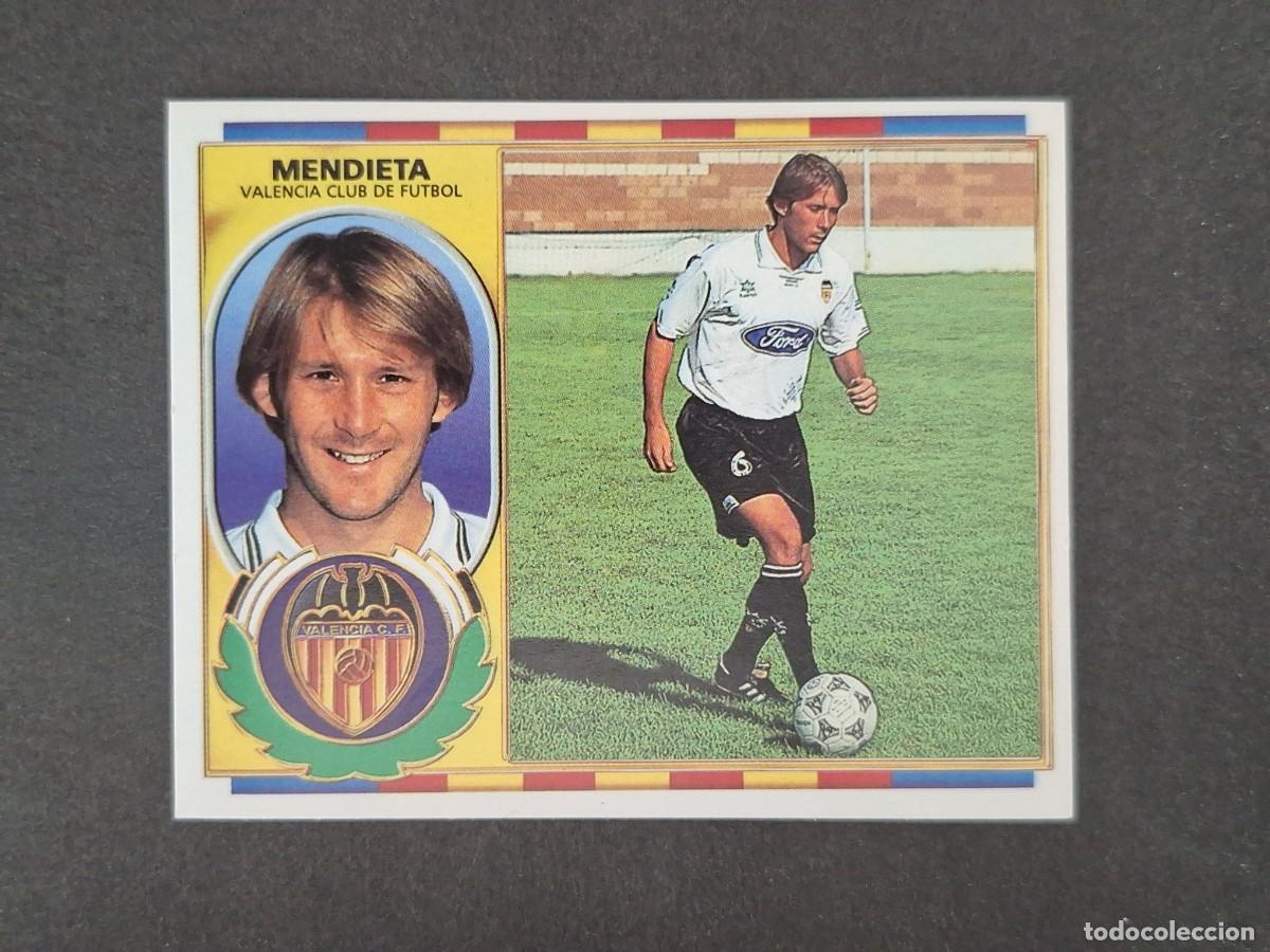 Cromos de f&uacute;tbol: L4 MENDIETA VALENCIA C. F. LIGA ESTE 1996 1997 96 97 NUNCA PEGADO SIN PEGAR