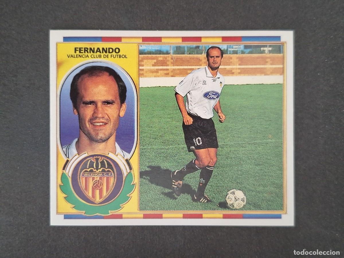 Cromos de f&uacute;tbol: L4 FERNANDO VALENCIA C. F. LIGA ESTE 1996 1997 96 97 NUNCA PEGADO SIN PEGAR