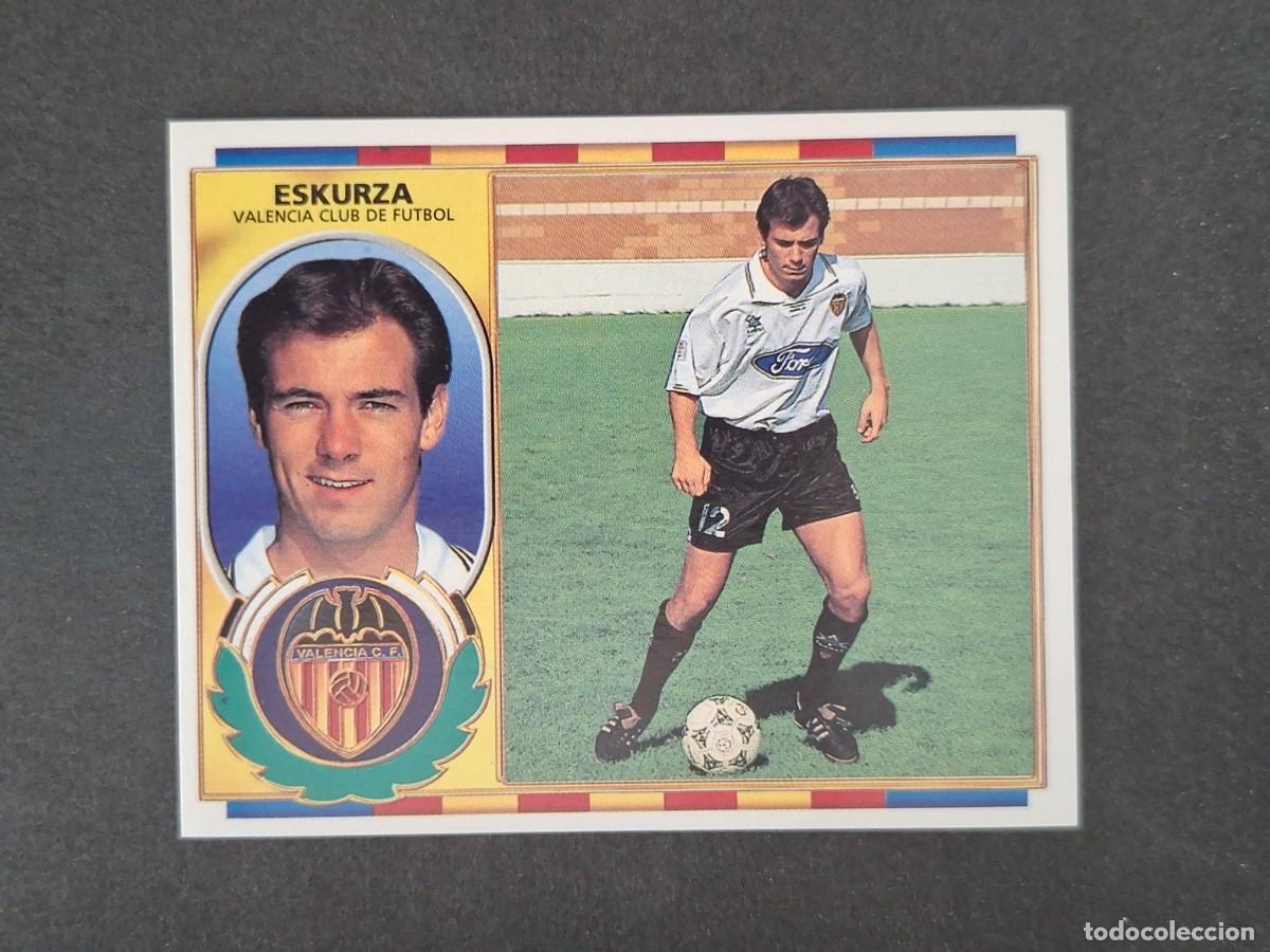 Cromos de f&uacute;tbol: L4 ESKURZA VALENCIA C. F. LIGA ESTE 1996 1997 96 97 NUNCA PEGADO SIN PEGAR