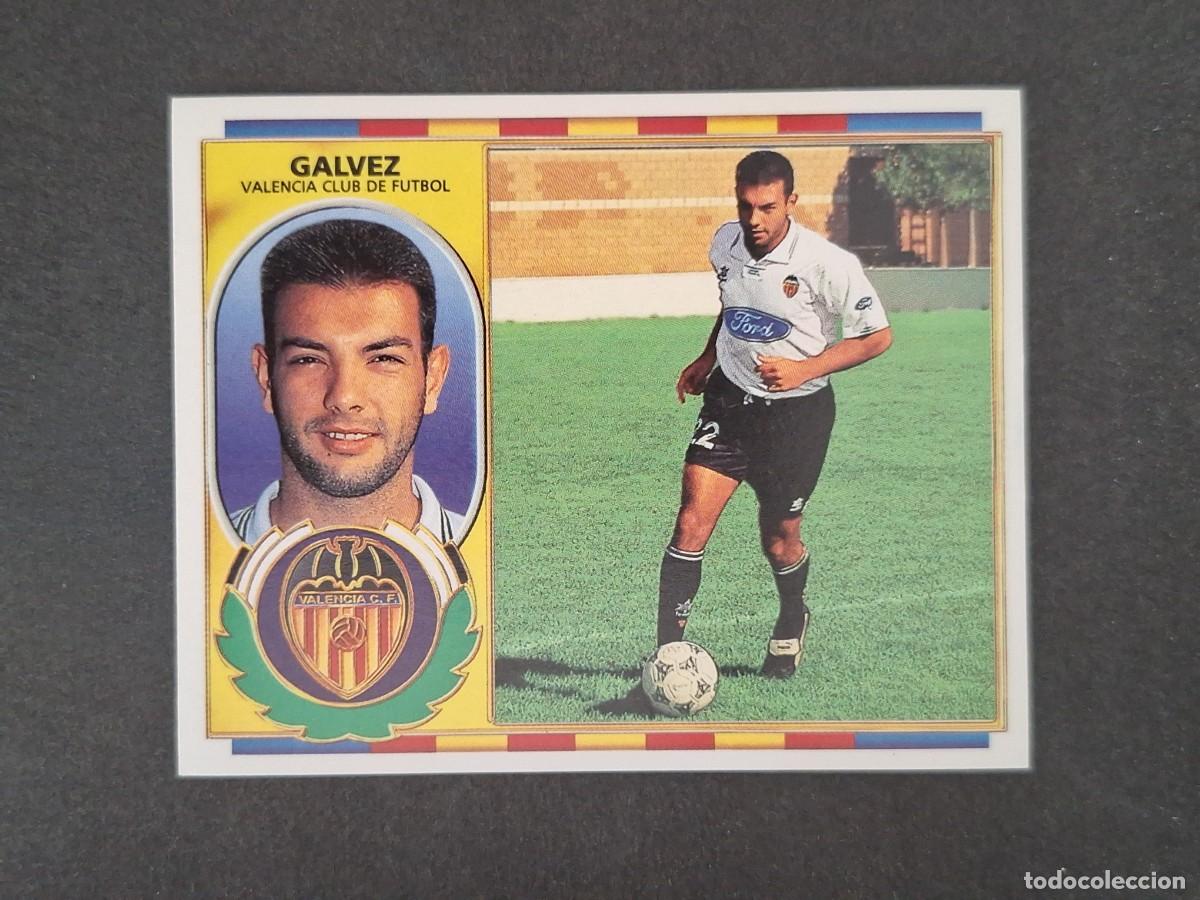 Cromos de f&uacute;tbol: L4 GALVEZ VALENCIA C. F. LIGA ESTE 1996 1997 96 97 NUNCA PEGADO SIN PEGAR