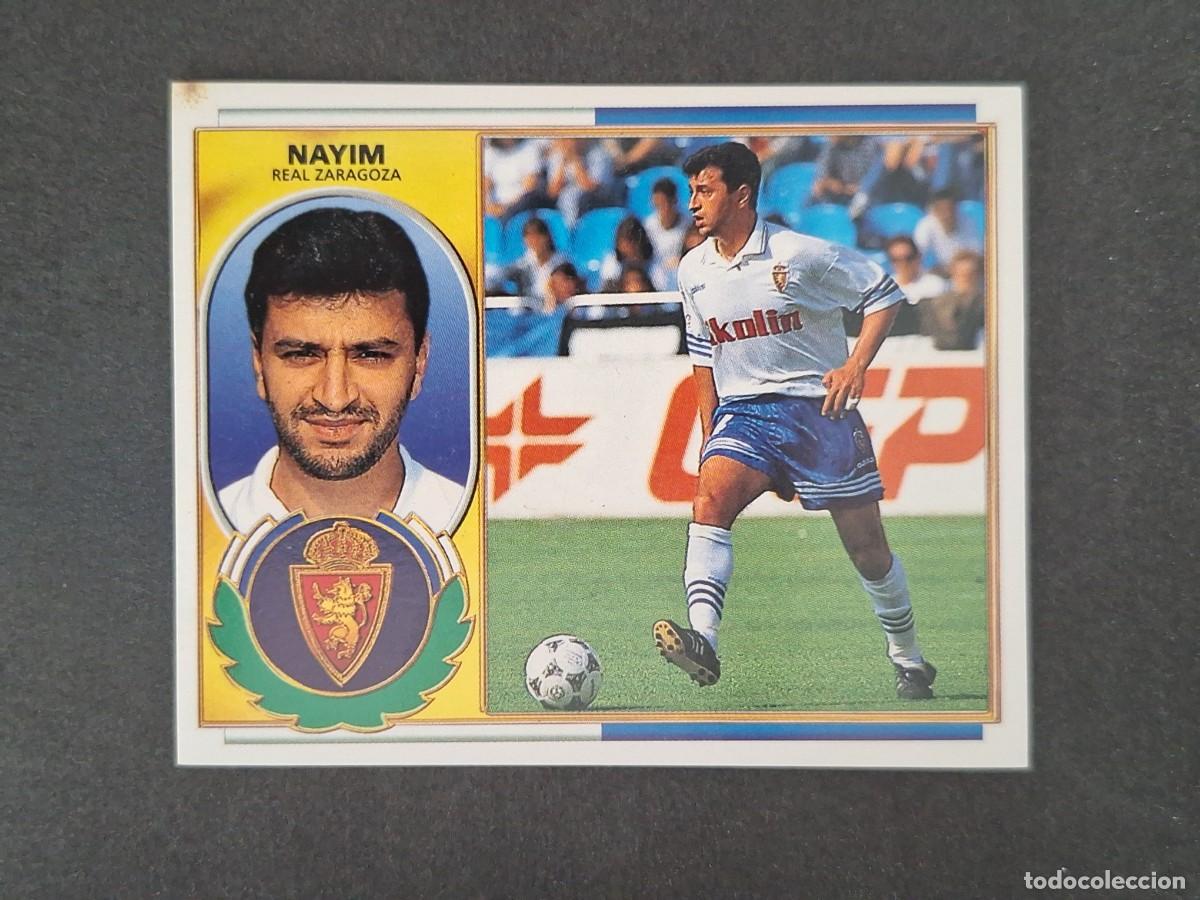 Cromos de f&uacute;tbol: L4 NAYIM REAL ZARAGOZA LIGA ESTE 1996 1997 96 97 NUNCA PEGADO SIN PEGAR