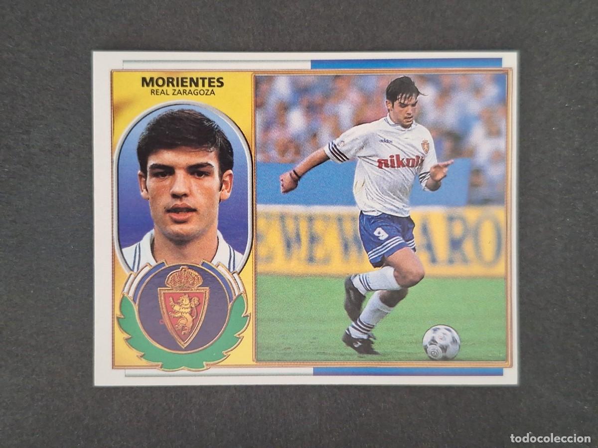 Cromos de f&uacute;tbol: L4 MORIENTES REAL ZARAGOZA LIGA ESTE 1996 1997 96 97 NUNCA PEGADO SIN PEGAR