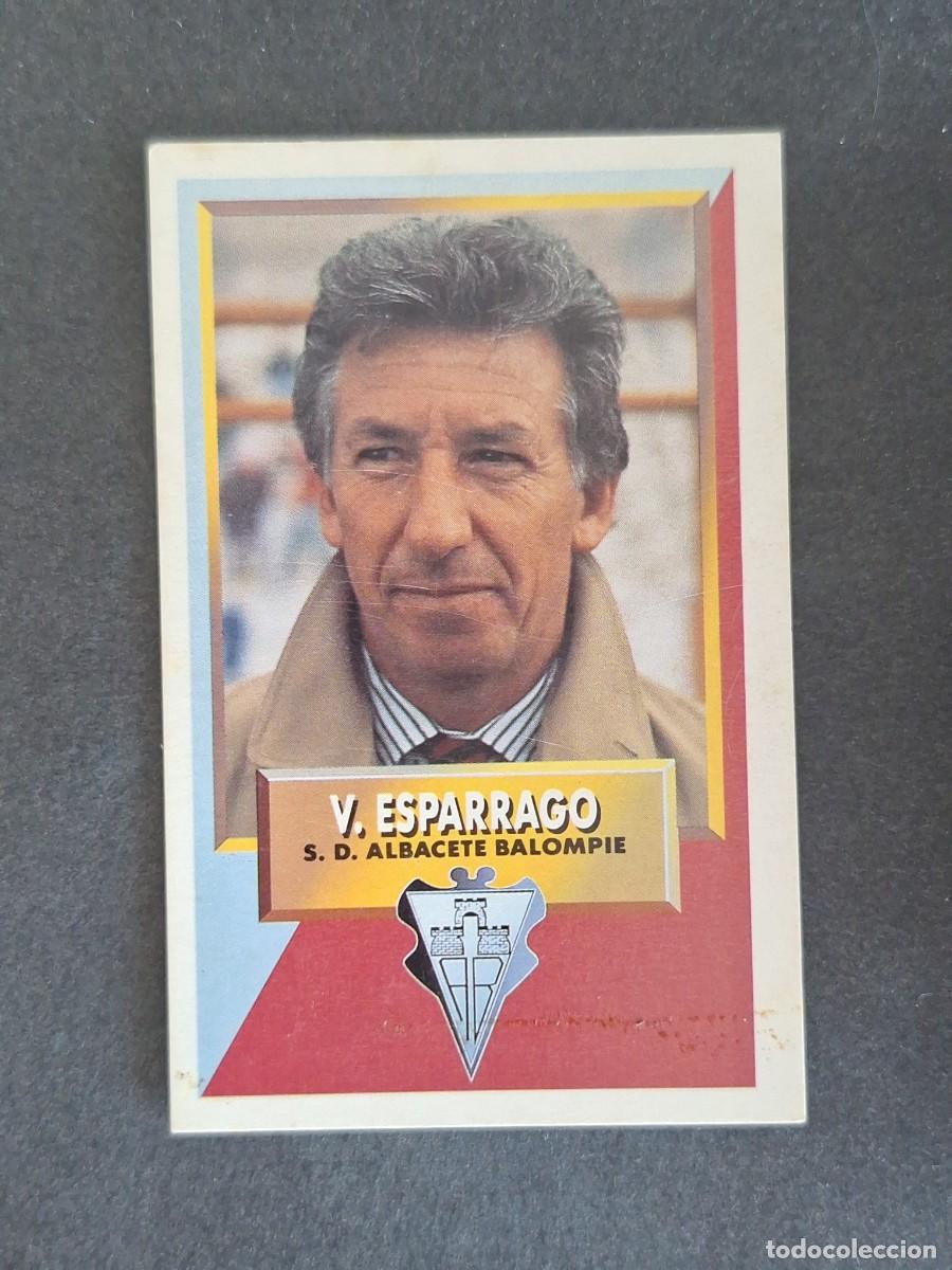 Cromos de f&uacute;tbol: L3 V. ESPARRAGO ENTRENADOR ALBACETE BALOMPIE LIGA ESTE 1993 1994 93 94 CARTON NUNCA PEGADO SIN PEGAR
