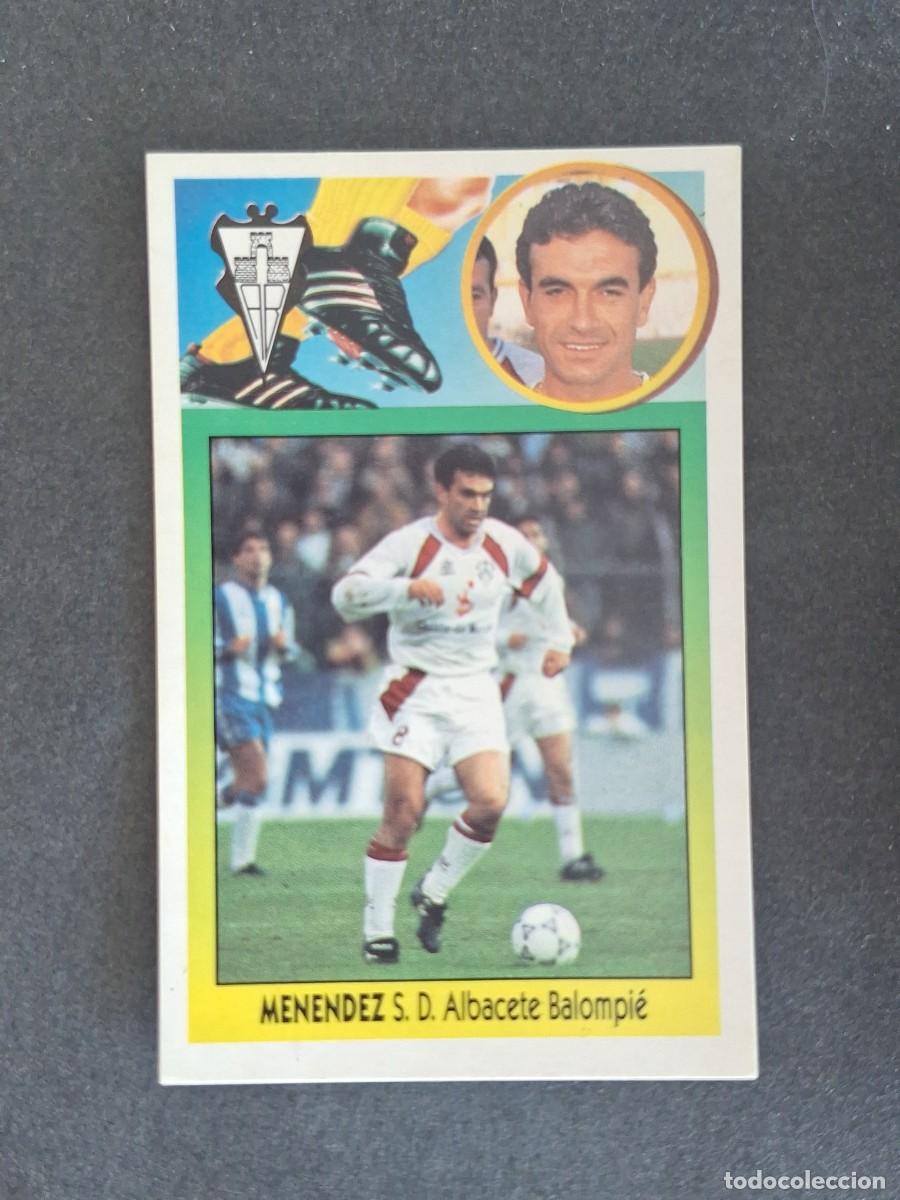 Cromos de f&uacute;tbol: L3 MENENDEZ ALBACETE BALOMPIE LIGA ESTE 1993 1994 93 94 CARTON NUNCA PEGADO SIN PEGAR