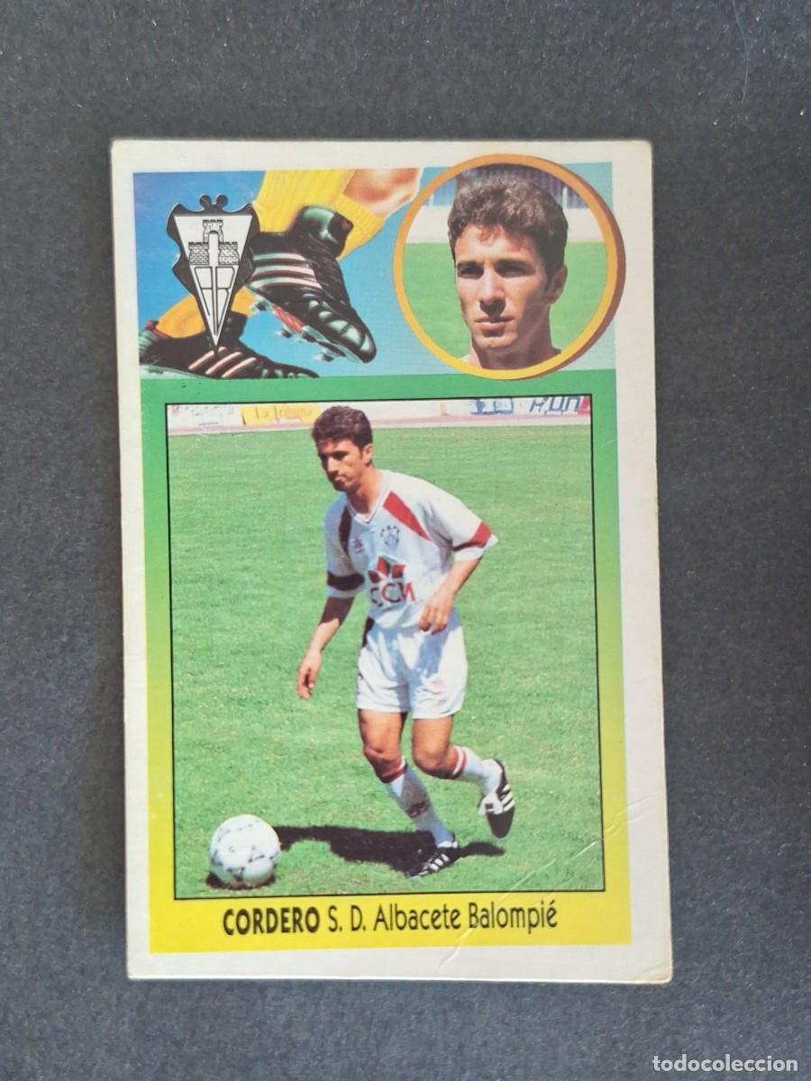 Cromos de f&uacute;tbol: L3 CORDERO ALBACETE BALOMPIE LIGA ESTE 1993 1994 93 94 CARTON NUNCA PEGADO SIN PEGAR