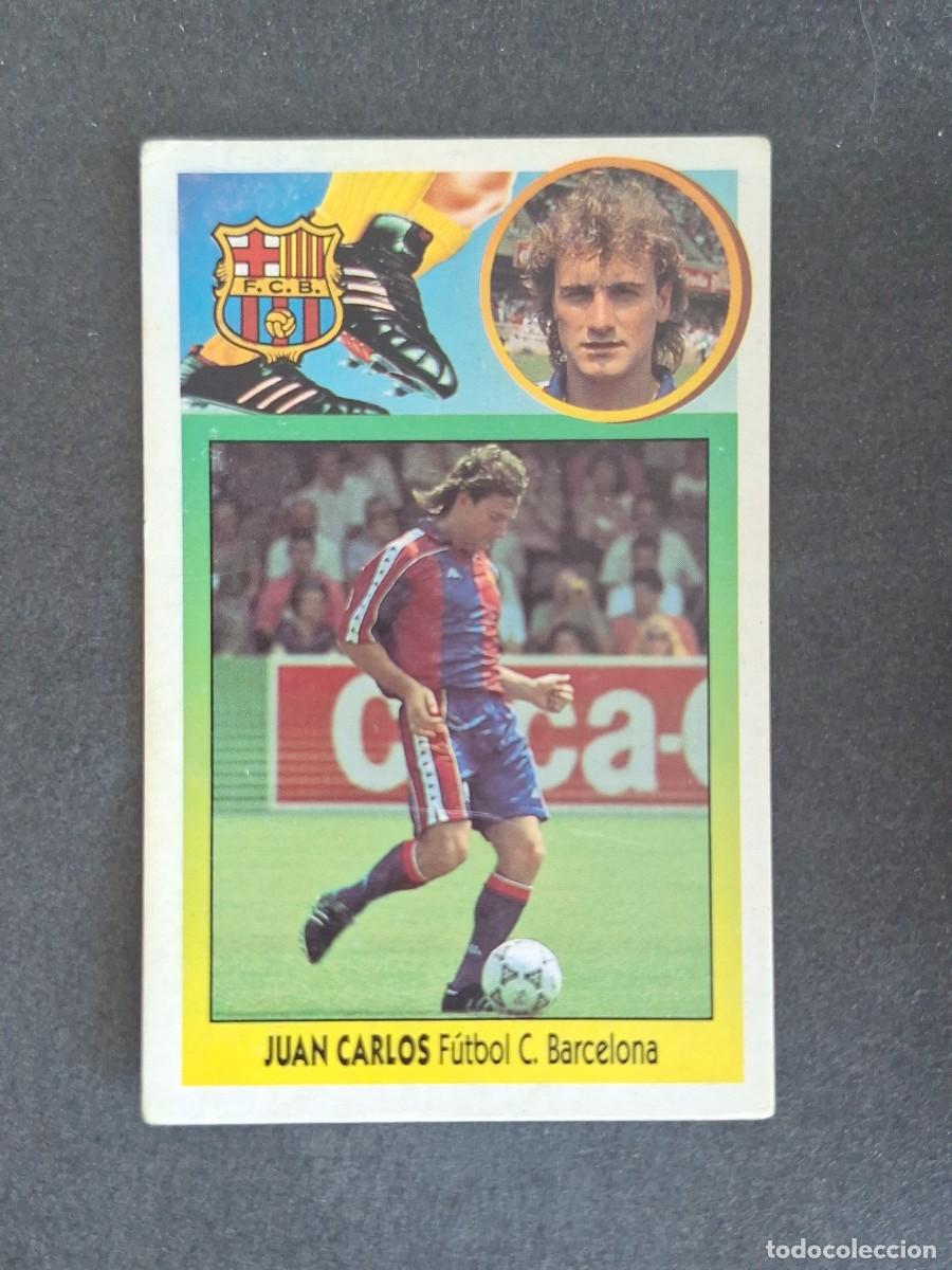 Cromos de f&uacute;tbol: L3 JUAN CARLOS F. C. BARCELONA LIGA ESTE 1993 1994 93 94 CARTON NUNCA PEGADO SIN PEGAR