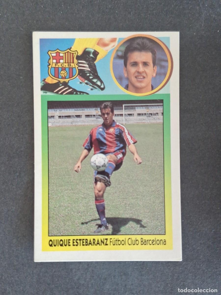 Cromos de f&uacute;tbol: L3 QUIQUE ESTEBARANZ F. C. BARCELONA LIGA ESTE 1993 1994 93 94 CARTON NUNCA PEGADO SIN PEGAR