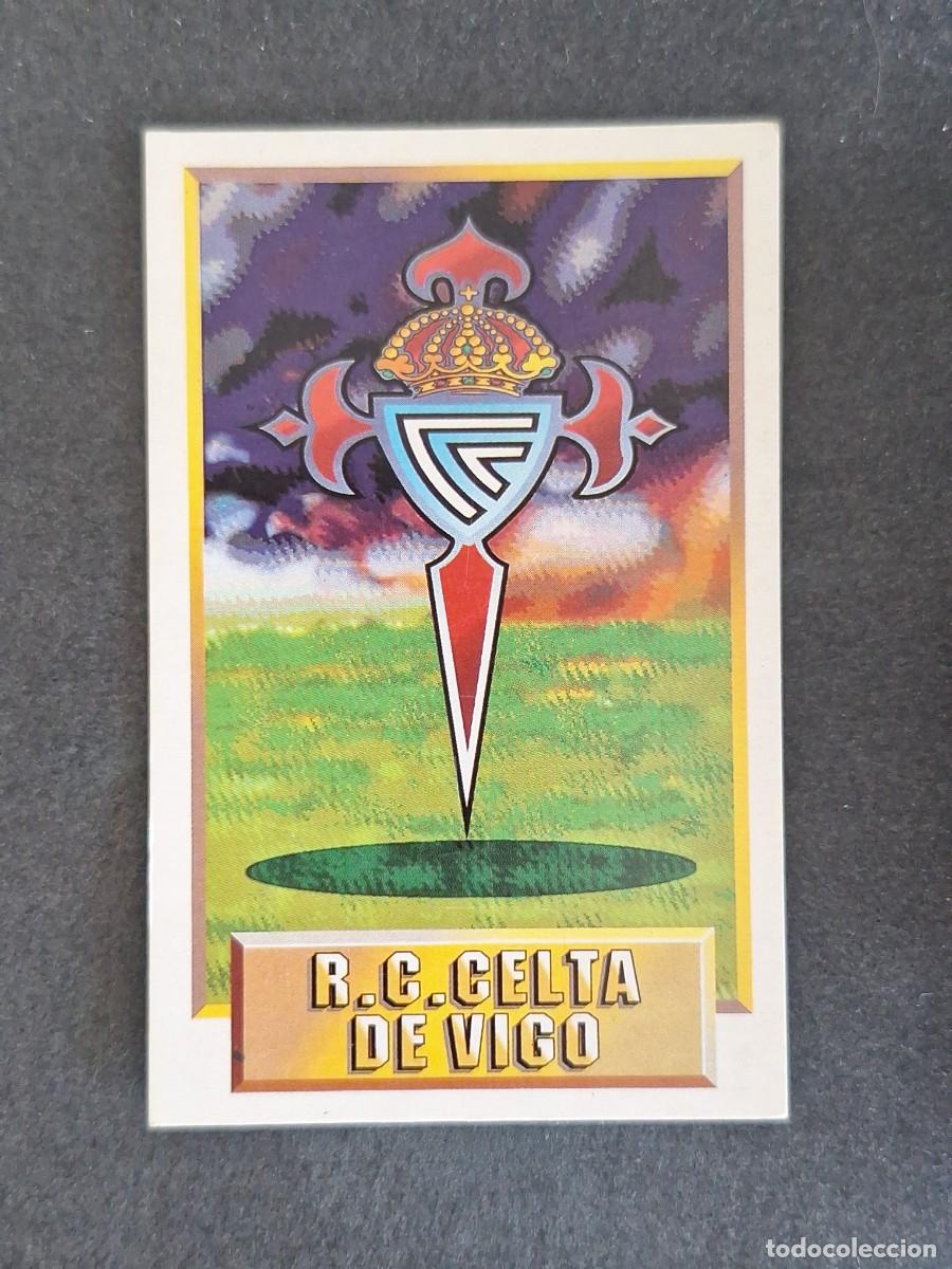 Cromos de f&uacute;tbol: L3 ESCUDO CELTA DE VIGO LIGA ESTE 1993 1994 93 94 CARTON NUNCA PEGADO SIN PEGAR