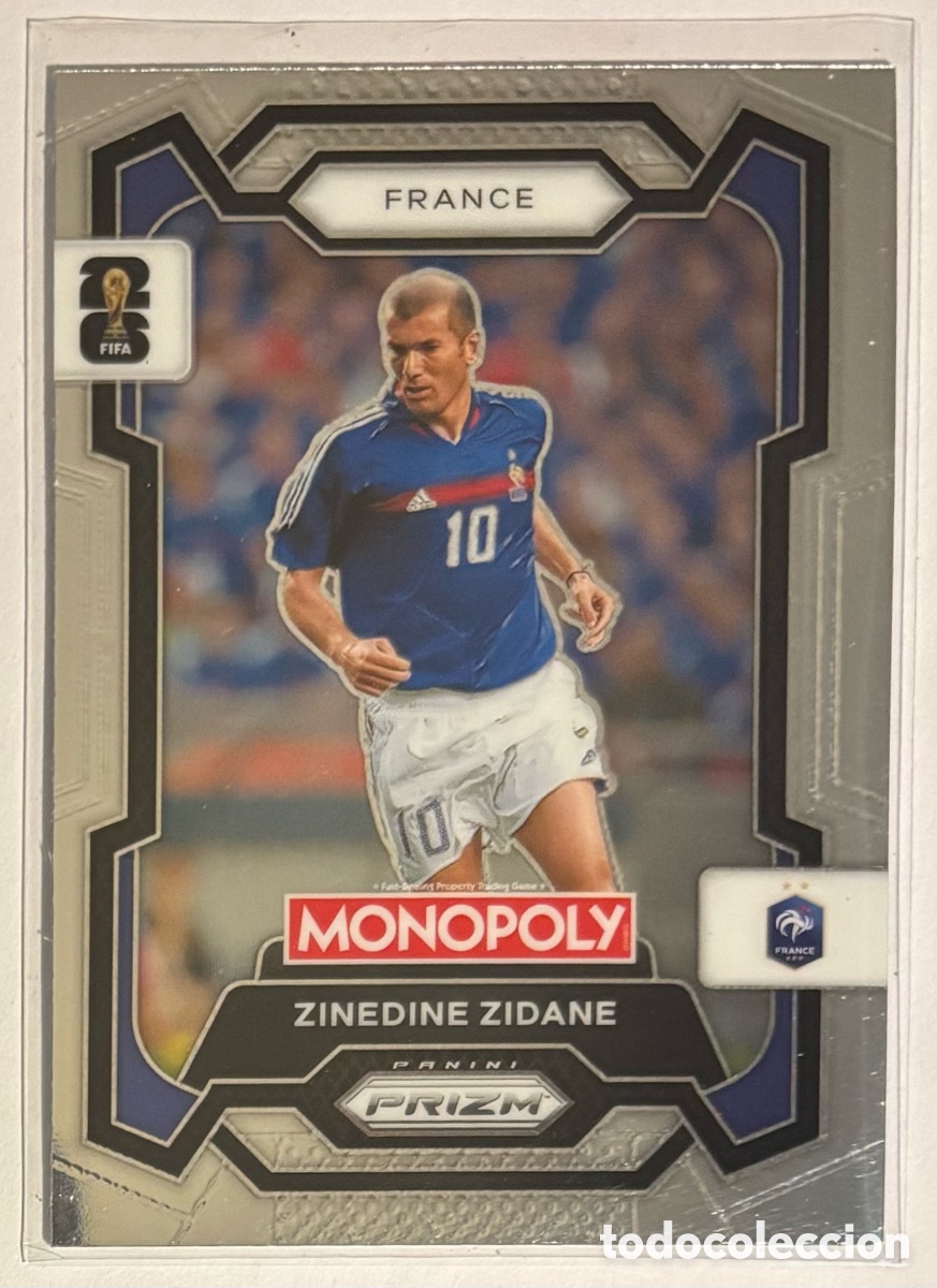 Cromos de f&uacute;tbol: ZINEDINE ZIDANE (FRANCIA). CARTA PANINI PRIMZ MONOPOLY FIFA WORLD CUP 2026. #9.