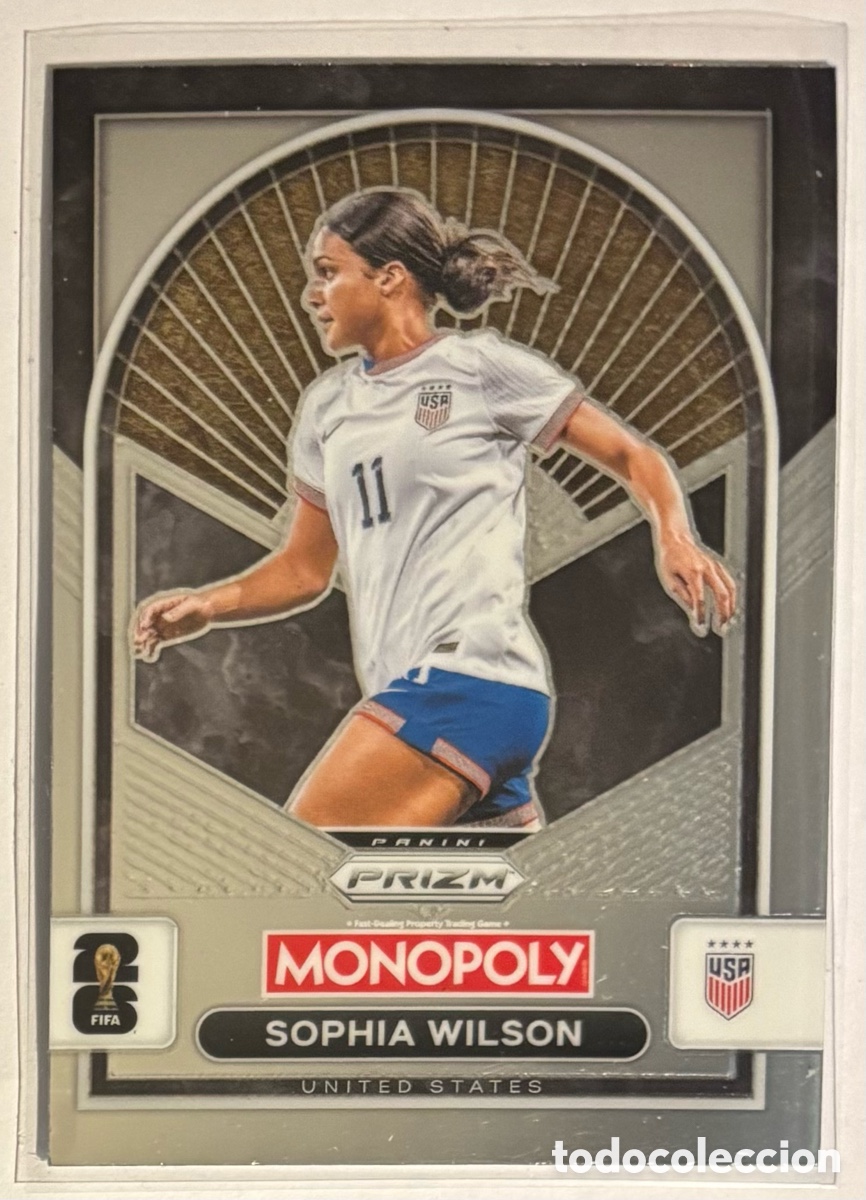 Cromos de f&uacute;tbol: SOPHIE WILSON (USA). CARTA PANINI PRIMZ MONOPOLY FIFA WORLD CUP 2026. #95.