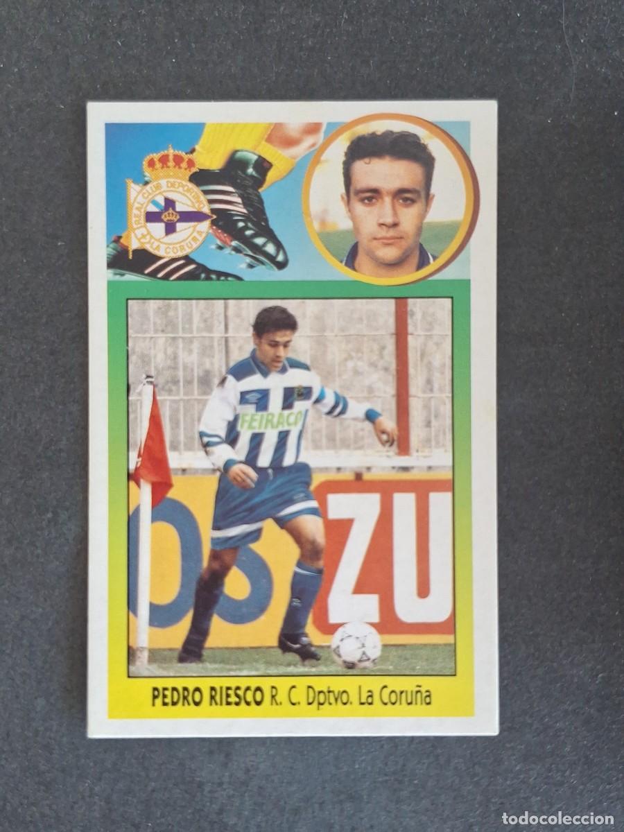 Cromos de f&uacute;tbol: L3 PEDRO RIESCO DEPORTIVO DE LA CORU&Ntilde;A LIGA ESTE 1993 1994 93 94 CARTON NUNCA PEGADO SIN PEGAR