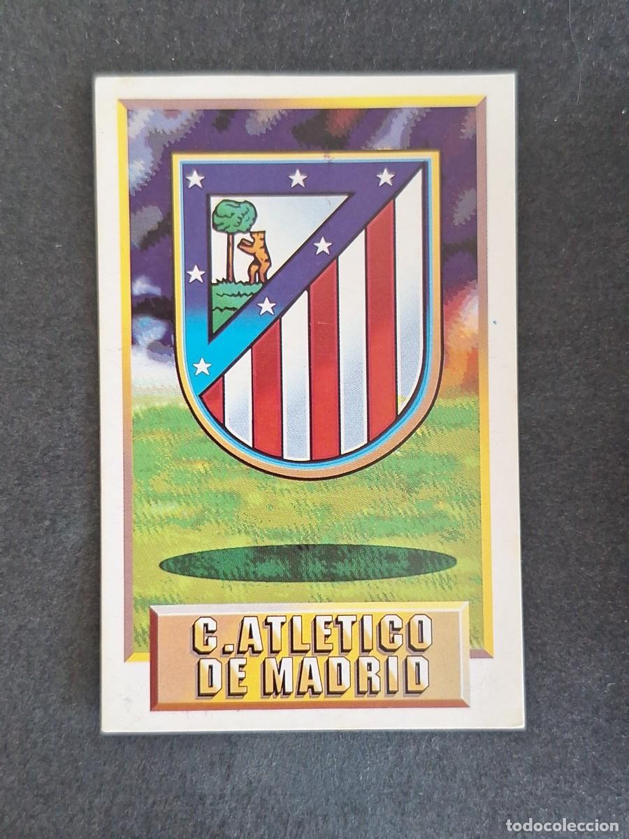 Cromos de f&uacute;tbol: L3 ESCUDO ATLETICO DE MADRID LIGA ESTE 1993 1994 93 94 CARTON NUNCA PEGADO SIN PEGAR
