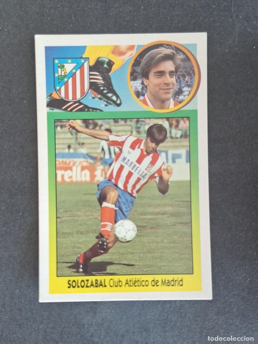 Cromos de f&uacute;tbol: L3 SOLOZABAL ATLETICO DE MADRID LIGA ESTE 1993 1994 93 94 CARTON NUNCA PEGADO SIN PEGAR