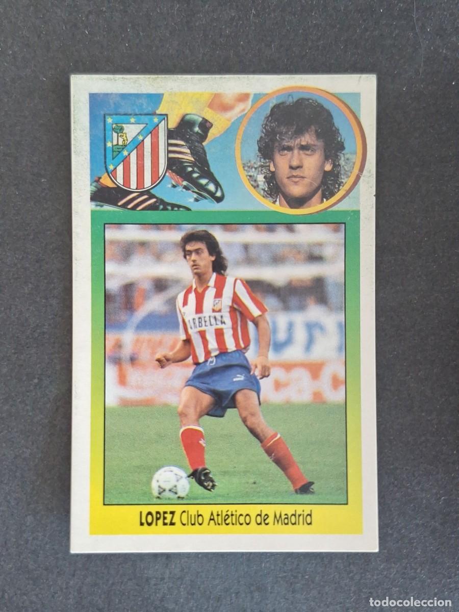 Cromos de f&uacute;tbol: L3 LOPEZ ATLETICO DE MADRID LIGA ESTE 1993 1994 93 94 CARTON NUNCA PEGADO SIN PEGAR