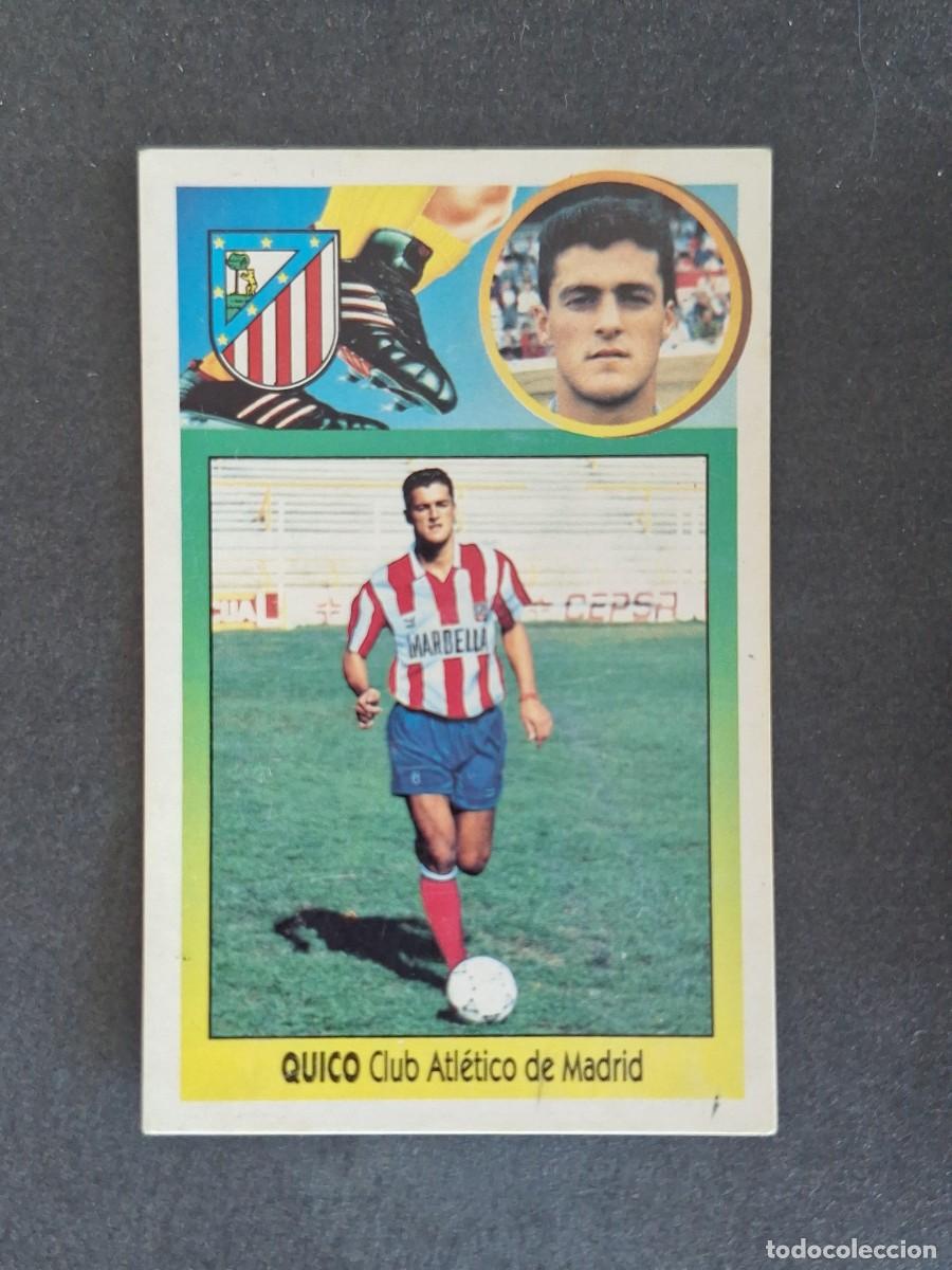 Cromos de f&uacute;tbol: L3 QUICO ATLETICO DE MADRID LIGA ESTE 1993 1994 93 94 CARTON NUNCA PEGADO SIN PEGAR