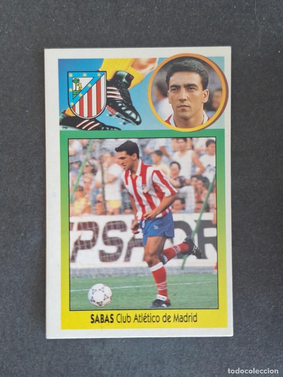 Cromos de f&uacute;tbol: L3 SABAS ATLETICO DE MADRID LIGA ESTE 1993 1994 93 94 CARTON NUNCA PEGADO SIN PEGAR