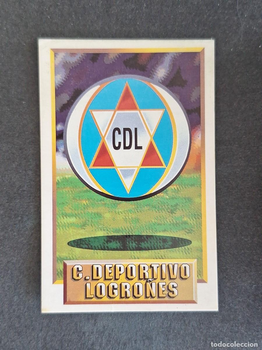 Cromos de f&uacute;tbol: L3 ESCUDO C. D. LOGRO&Ntilde;ES LIGA ESTE 1993 1994 93 94 CARTON NUNCA PEGADO SIN PEGAR