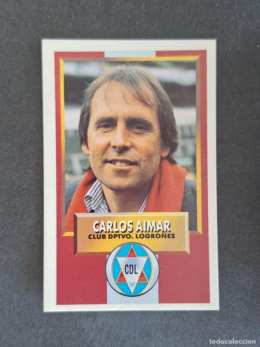 Cromos de f&uacute;tbol: L3 CARLOS AIMAR ENTRENADOR C. D. LOGRO&Ntilde;ES LIGA ESTE 1993 1994 93 94 CARTON NUNCA PEGADO SIN PEGAR