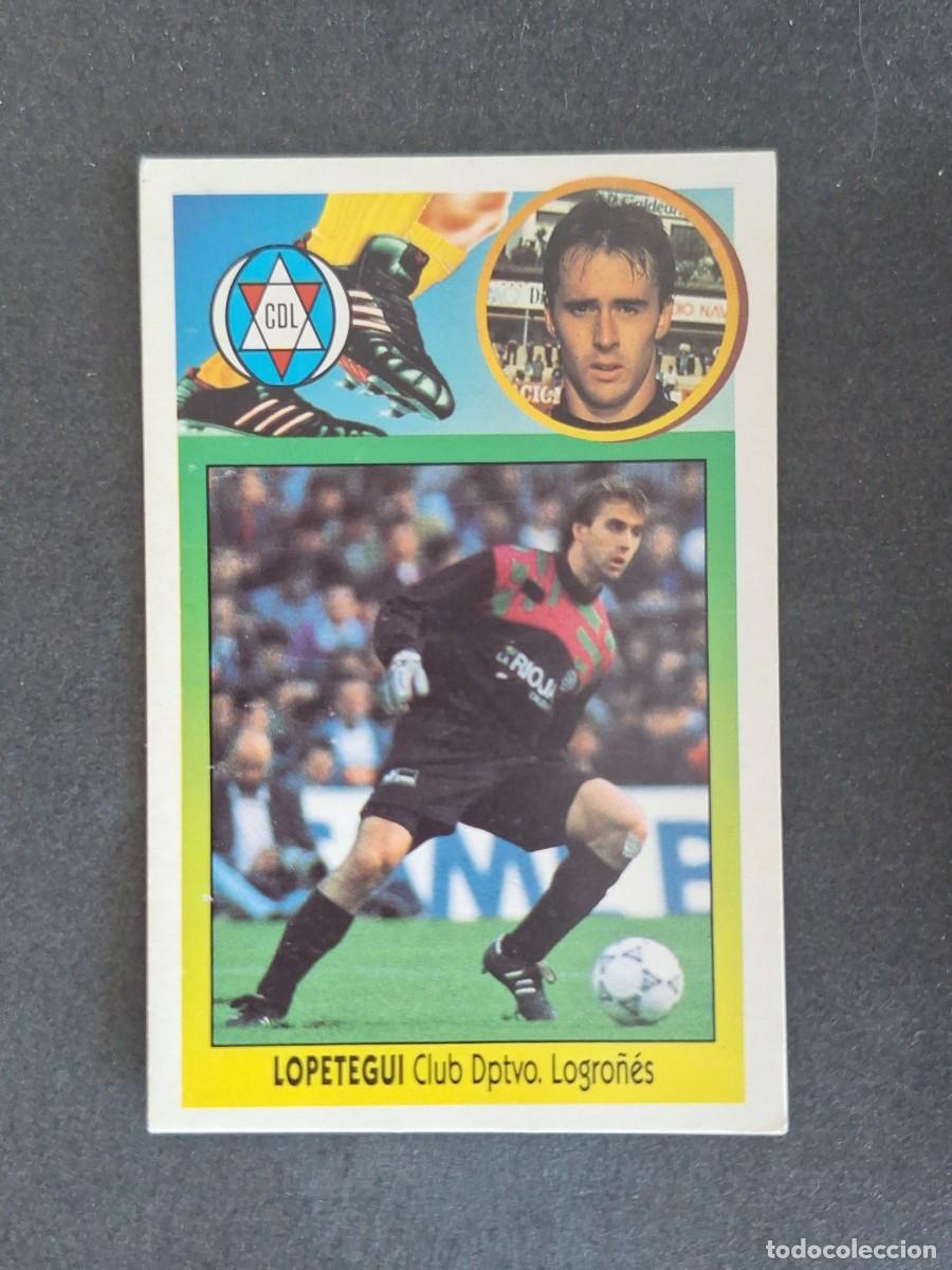Cromos de f&uacute;tbol: L3 LOPETEGUI C. D. LOGRO&Ntilde;ES LIGA ESTE 1993 1994 93 94 CARTON NUNCA PEGADO SIN PEGAR