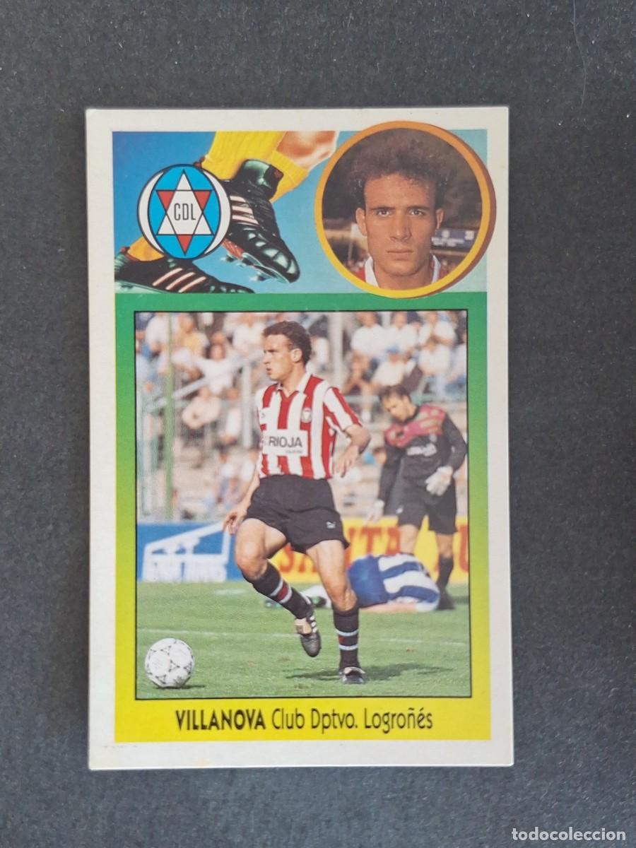 Football Stickers: L3 VILLANOVA C. D. LOGRO&Ntilde;ES LIGA ESTE 1993 1994 93 94 CARTON NUNCA PEGADO SIN PEGAR