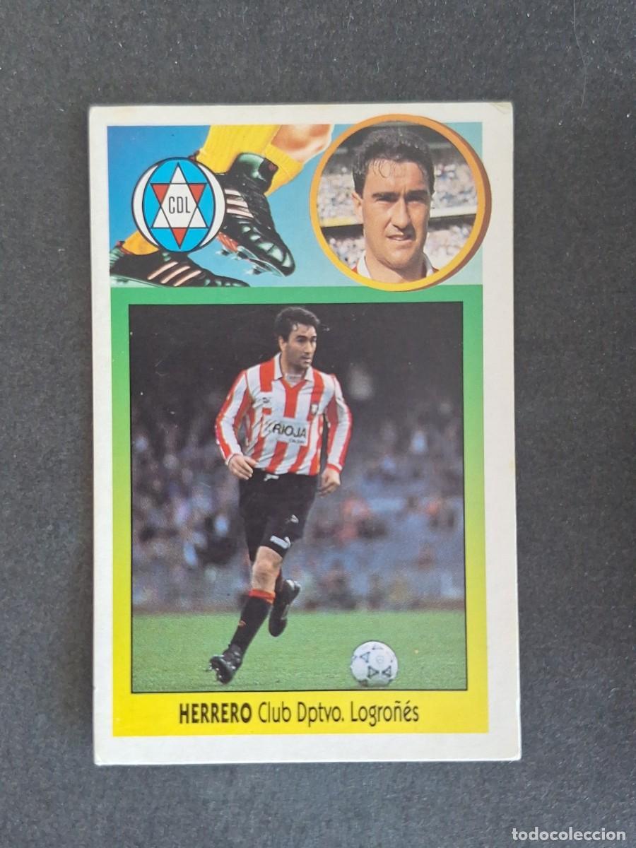 Football Stickers: L3 HERRERO C. D. LOGRO&Ntilde;ES LIGA ESTE 1993 1994 93 94 CARTON NUNCA PEGADO SIN PEGAR