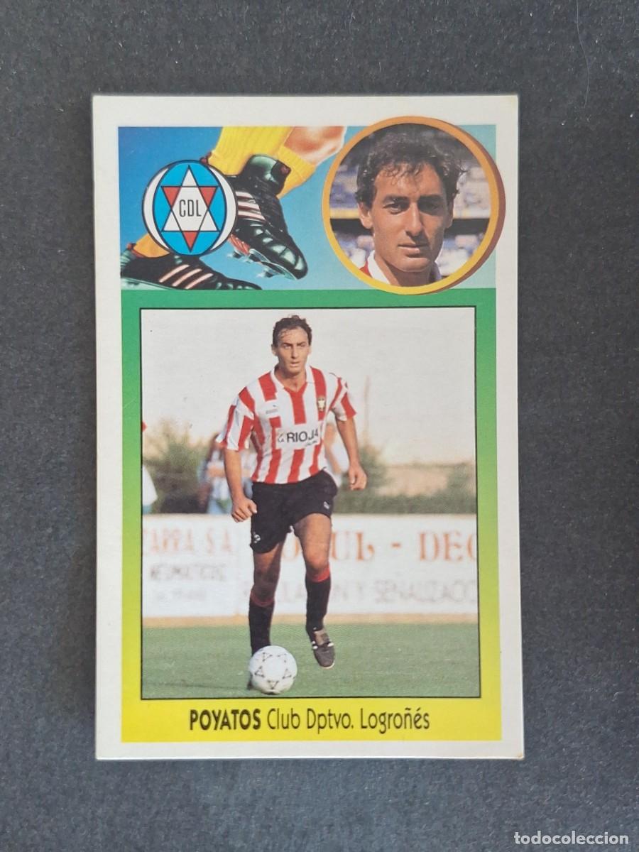 Football Stickers: L3 POYATOS C. D. LOGRO&Ntilde;ES LIGA ESTE 1993 1994 93 94 CARTON NUNCA PEGADO SIN PEGAR