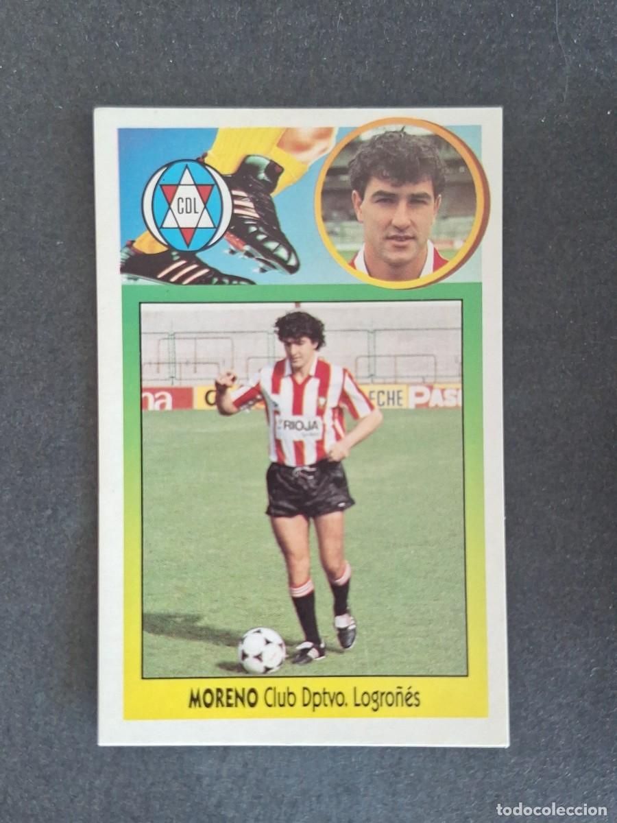 Football Stickers: L3 MORENO C. D. LOGRO&Ntilde;ES LIGA ESTE 1993 1994 93 94 CARTON NUNCA PEGADO SIN PEGAR