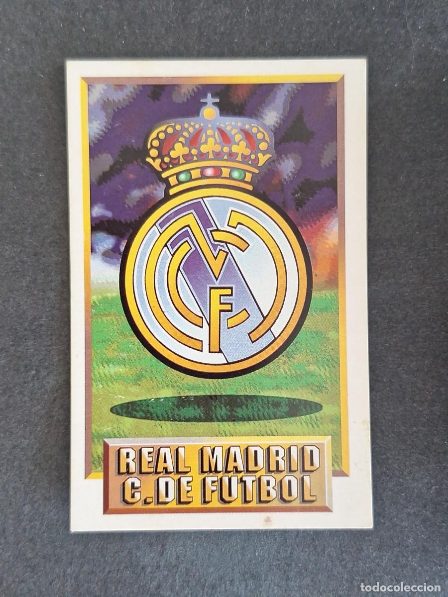 Cromos de f&uacute;tbol: L3 ESCUDO REAL MADRID LIGA ESTE 1993 1994 93 94 CARTON NUNCA PEGADO SIN PEGAR