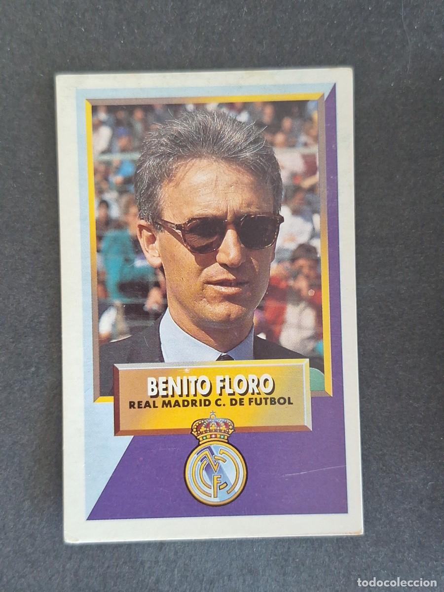 Cromos de f&uacute;tbol: L3 BENITO FLORO ENTRENADOR REAL MADRID LIGA ESTE 1993 1994 93 94 CARTON NUNCA PEGADO SIN PEGAR