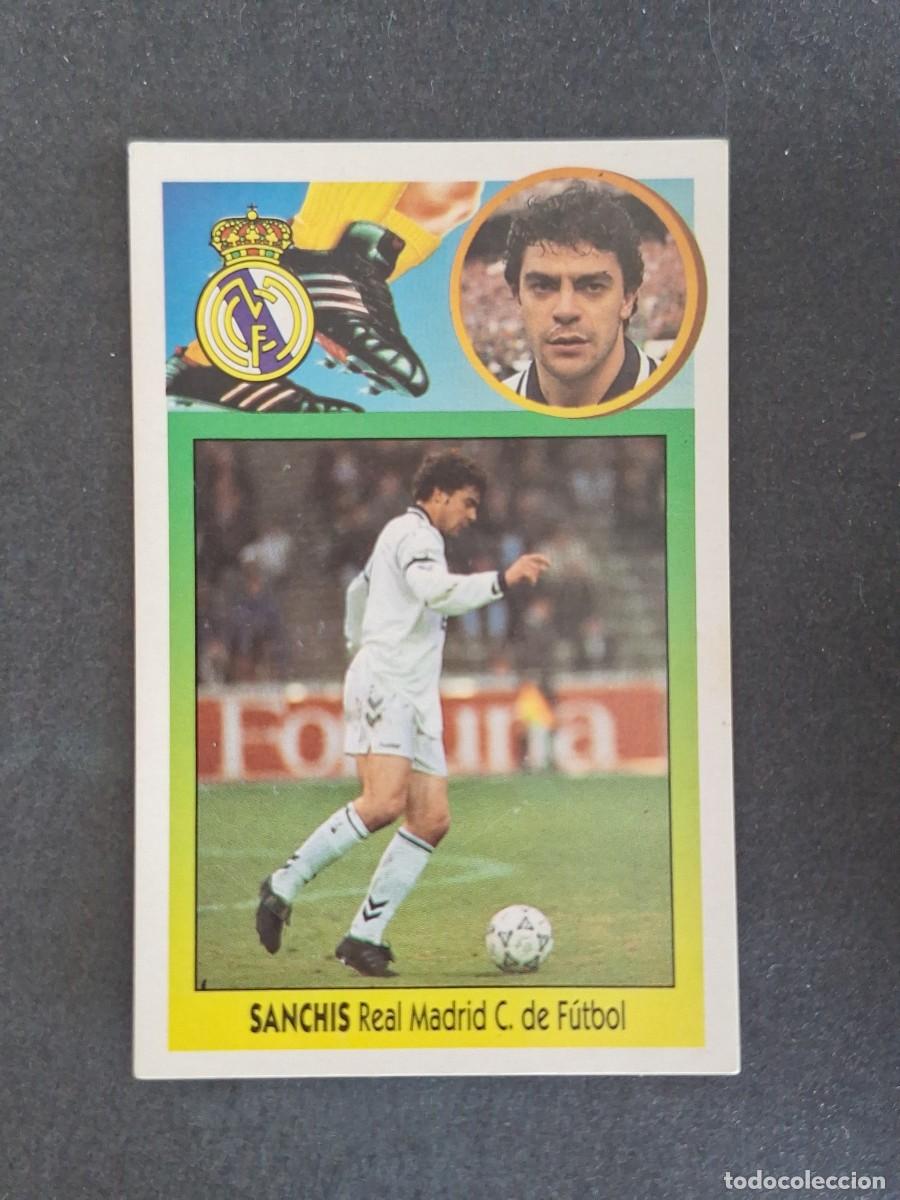 Cromos de f&uacute;tbol: L3 SANCHIS REAL MADRID LIGA ESTE 1993 1994 93 94 CARTON NUNCA PEGADO SIN PEGAR