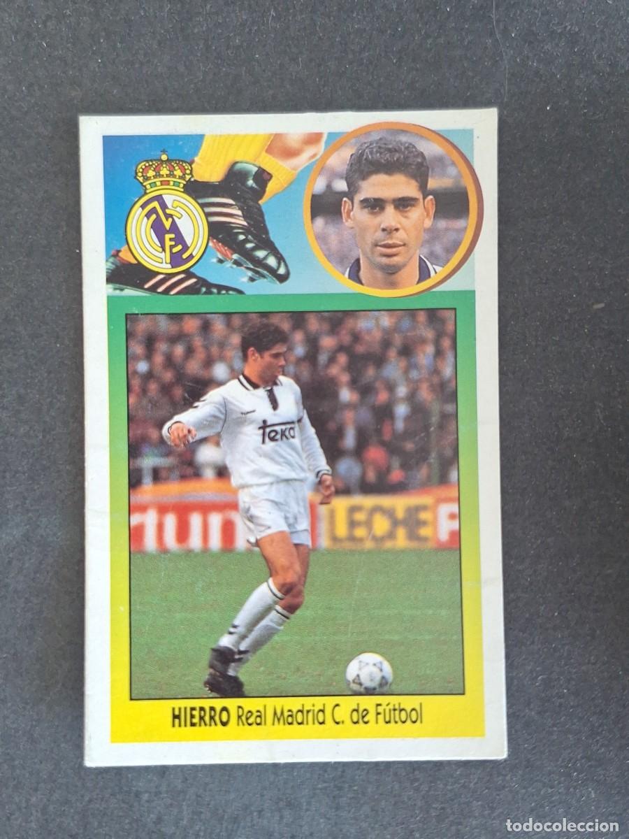 Cromos de f&uacute;tbol: L3 HIERRO REAL MADRID LIGA ESTE 1993 1994 93 94 CARTON NUNCA PEGADO SIN PEGAR