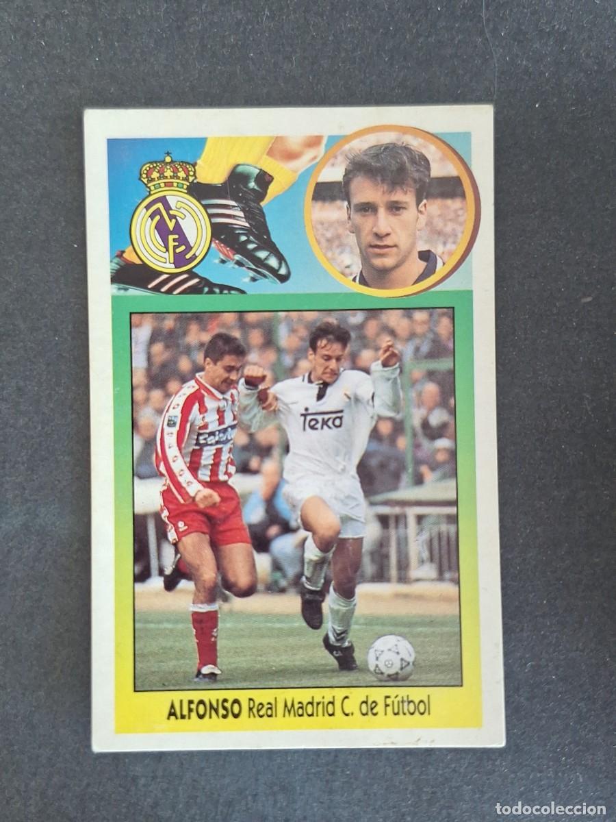 Cromos de f&uacute;tbol: L3 ALFONSO REAL MADRID LIGA ESTE 1993 1994 93 94 CARTON NUNCA PEGADO SIN PEGAR
