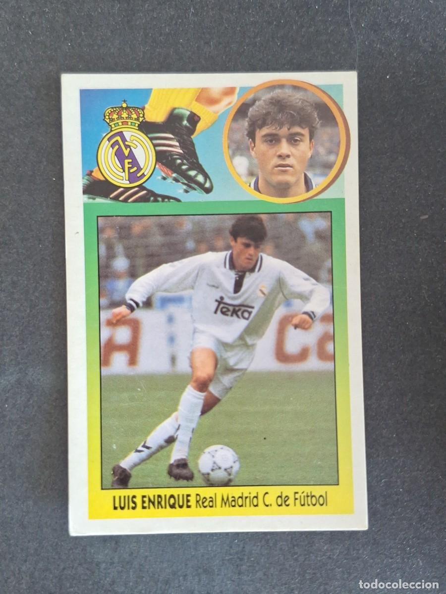 Cromos de f&uacute;tbol: L3 LUIS ENRIQUE REAL MADRID LIGA ESTE 1993 1994 93 94 CARTON NUNCA PEGADO SIN PEGAR