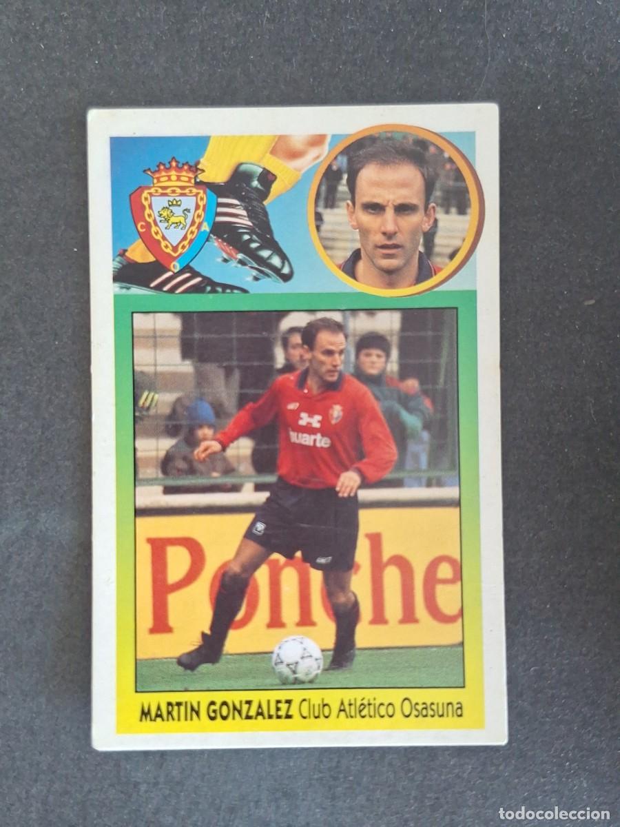 Cromos de f&uacute;tbol: L3 MARTIN GONZALEZ C. A. OSASUNA LIGA ESTE 1993 1994 93 94 CARTON NUNCA PEGADO SIN PEGAR