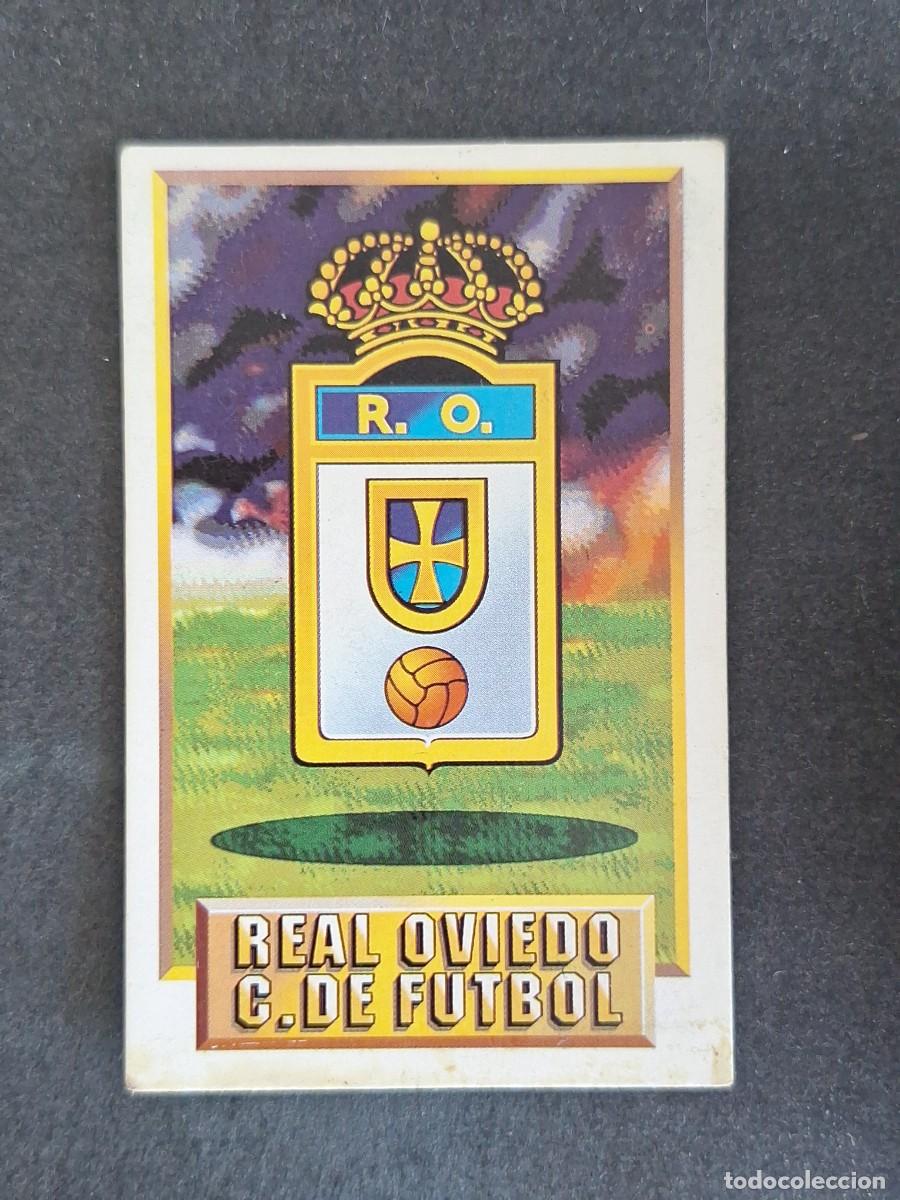 Cromos de f&uacute;tbol: L3 ESCUDO REAL OVIEDO LIGA ESTE 1993 1994 93 94 CARTON NUNCA PEGADO SIN PEGAR