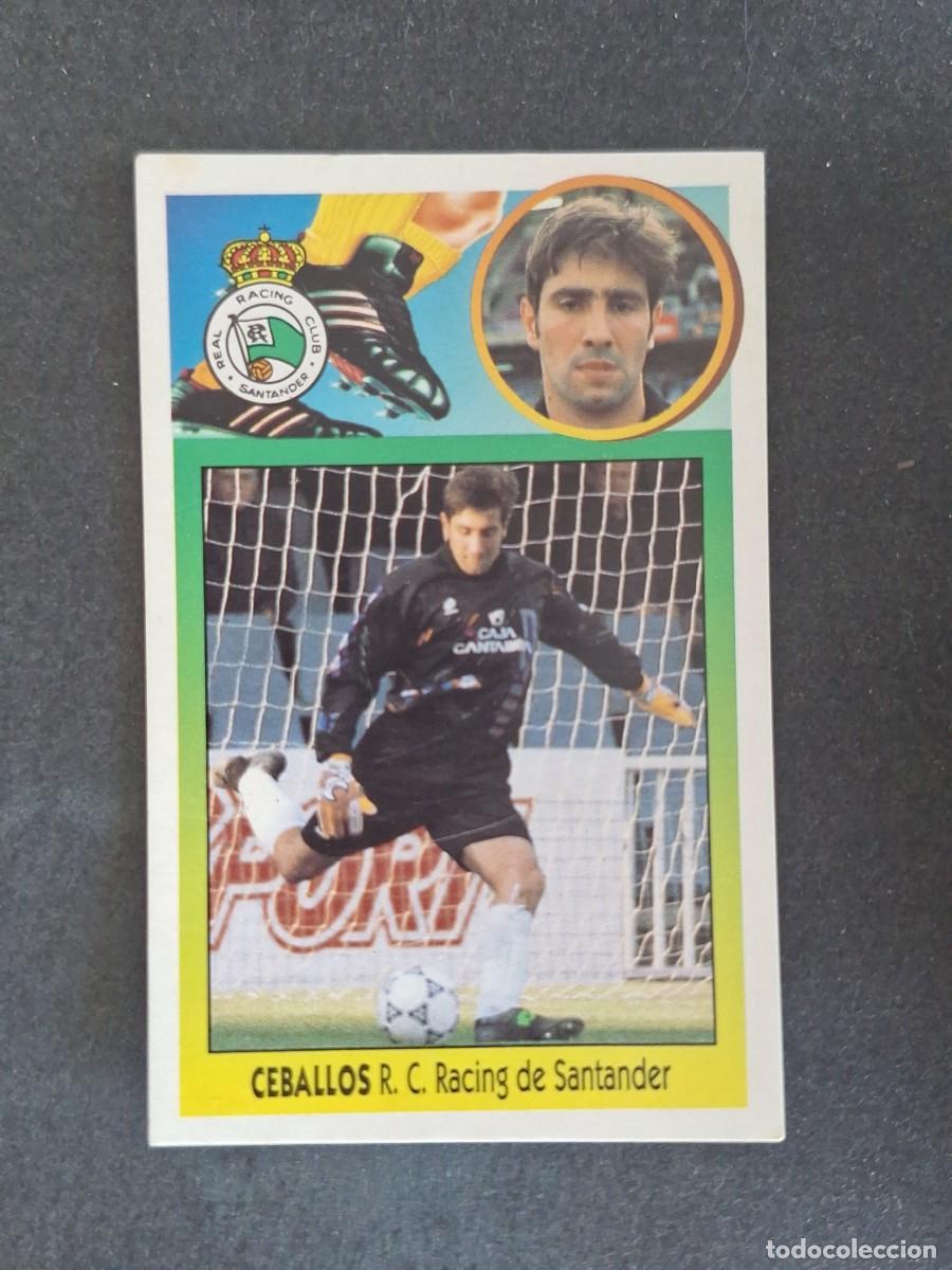 Cromos de f&uacute;tbol: L3 CEBALLOS RACING DE SANTANDER LIGA ESTE 1993 1994 93 94 CARTON NUNCA PEGADO SIN PEGAR