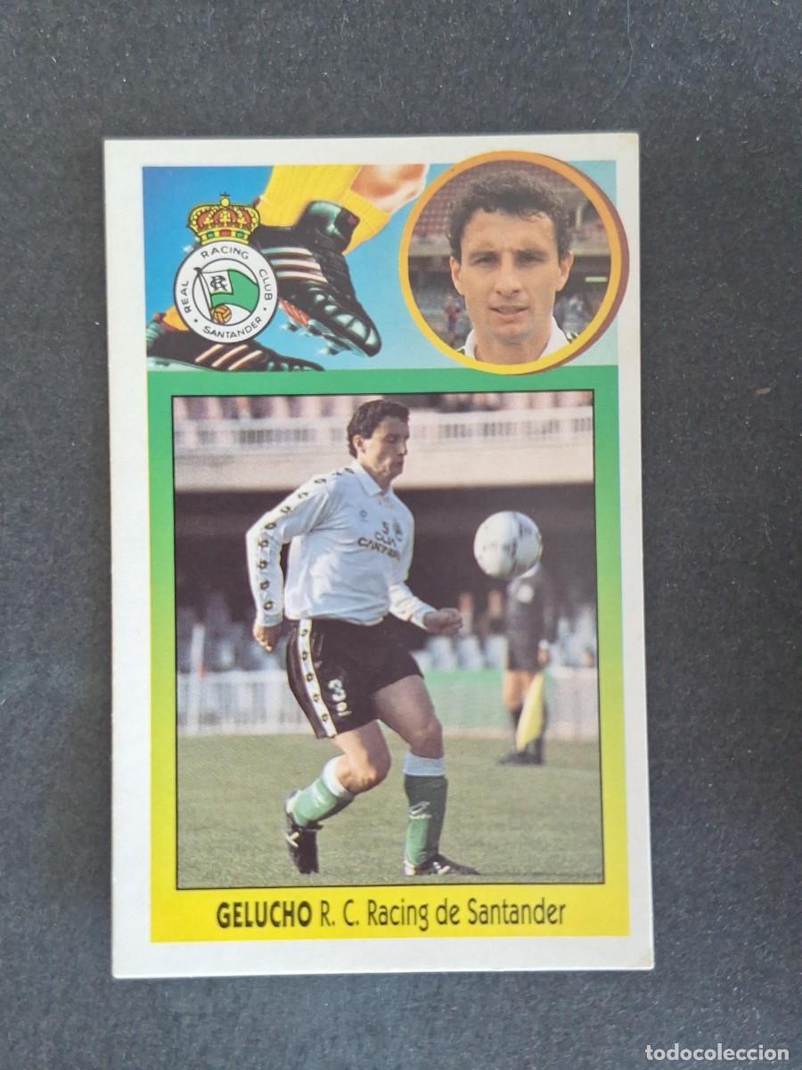 Cromos de f&uacute;tbol: L3 GELUCHO RACING DE SANTANDER LIGA ESTE 1993 1994 93 94 CARTON NUNCA PEGADO SIN PEGAR
