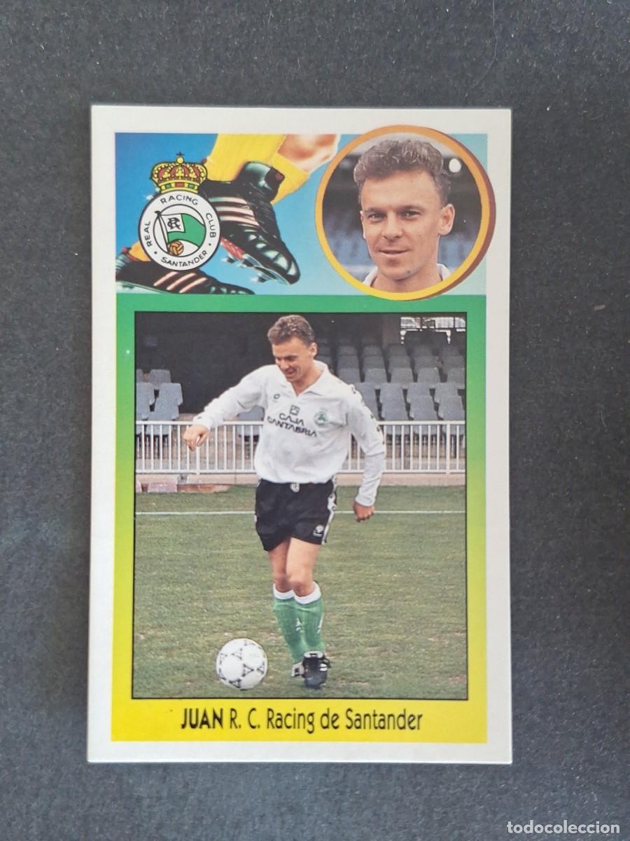 Cromos de f&uacute;tbol: L3 JUAN RACING DE SANTANDER LIGA ESTE 1993 1994 93 94 CARTON NUNCA PEGADO SIN PEGAR