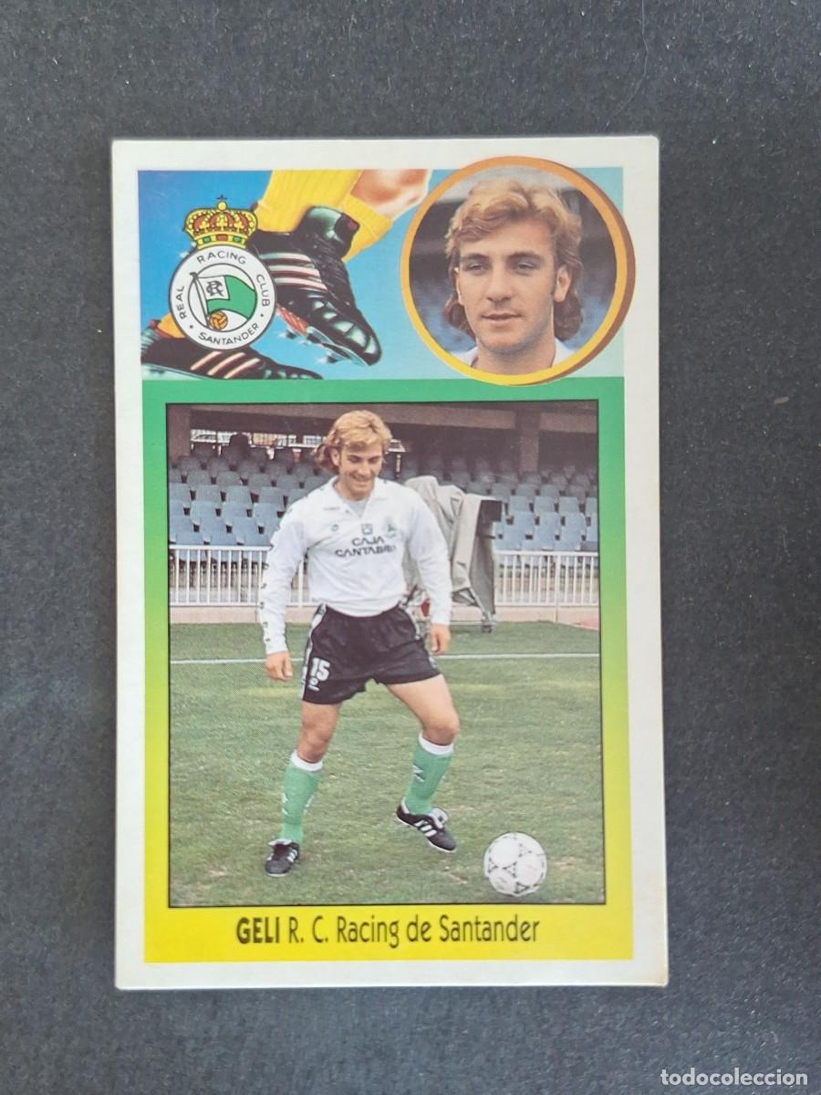 Cromos de f&uacute;tbol: L3 GELI RACING DE SANTANDER LIGA ESTE 1993 1994 93 94 CARTON NUNCA PEGADO SIN PEGAR