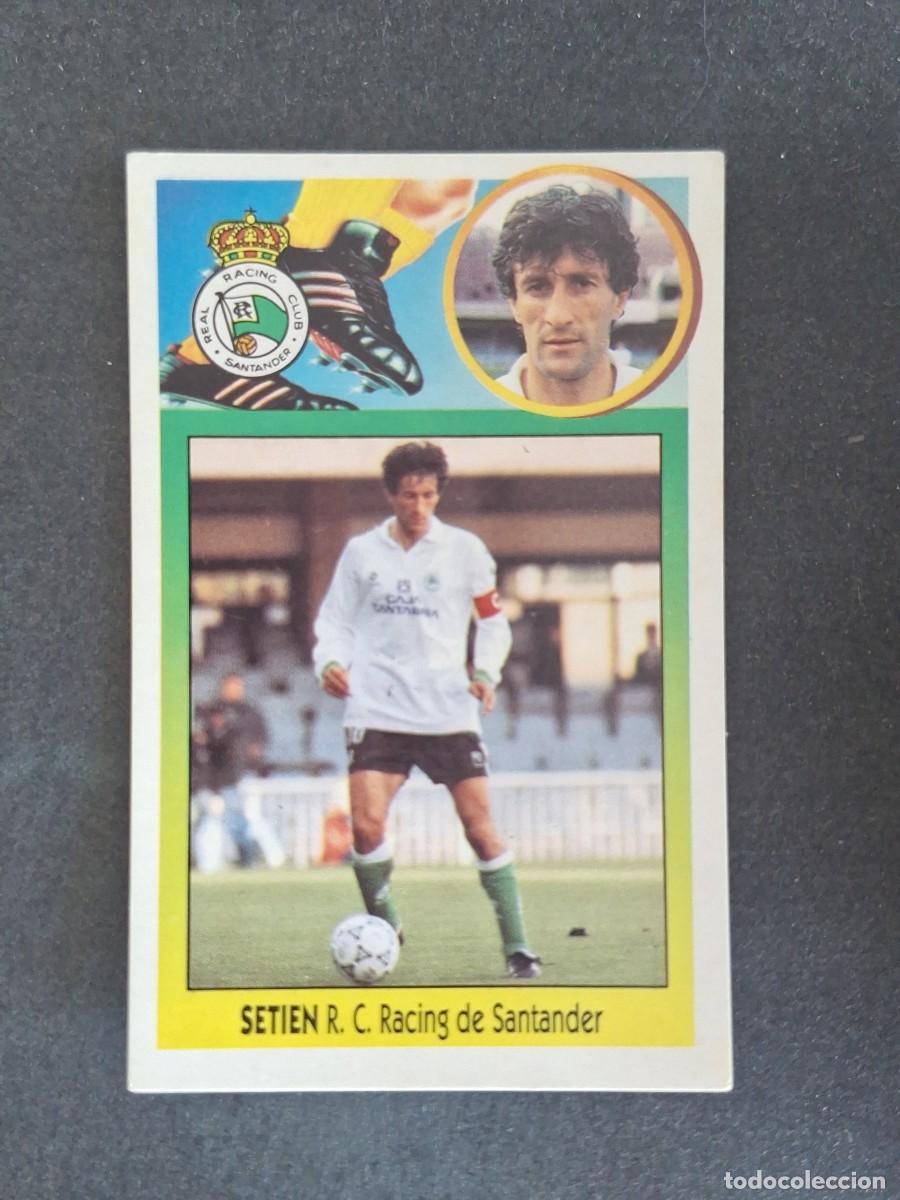 Cromos de f&uacute;tbol: L3 SETIEN RACING DE SANTANDER LIGA ESTE 1993 1994 93 94 CARTON NUNCA PEGADO SIN PEGAR