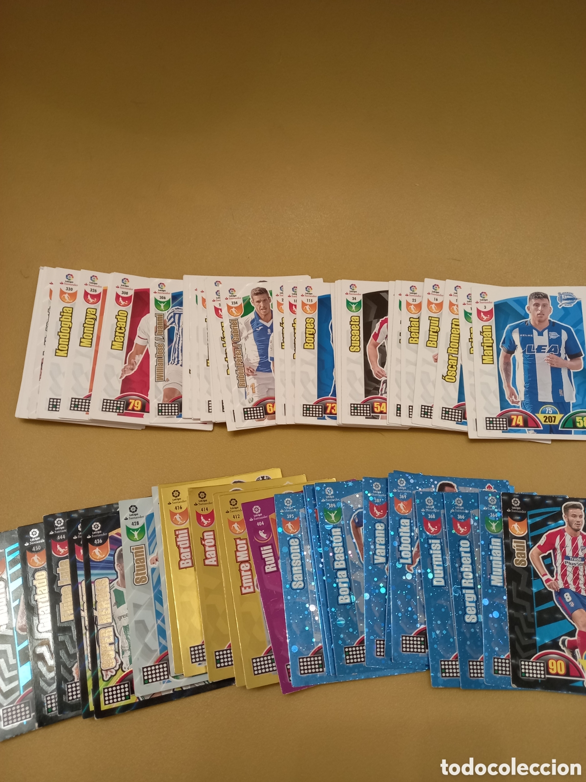 Cromos de f&uacute;tbol: Lote 80 cromos f&uacute;tbol 2017-18 Panini. Adrenalyn XL. Trading Card Game