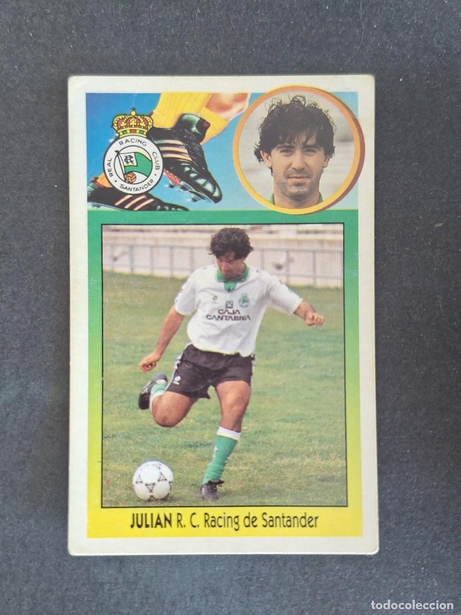 Cromos de f&uacute;tbol: L3 JULIAN RACING DE SANTANDER LIGA ESTE 1993 1994 93 94 CARTON NUNCA PEGADO SIN PEGAR
