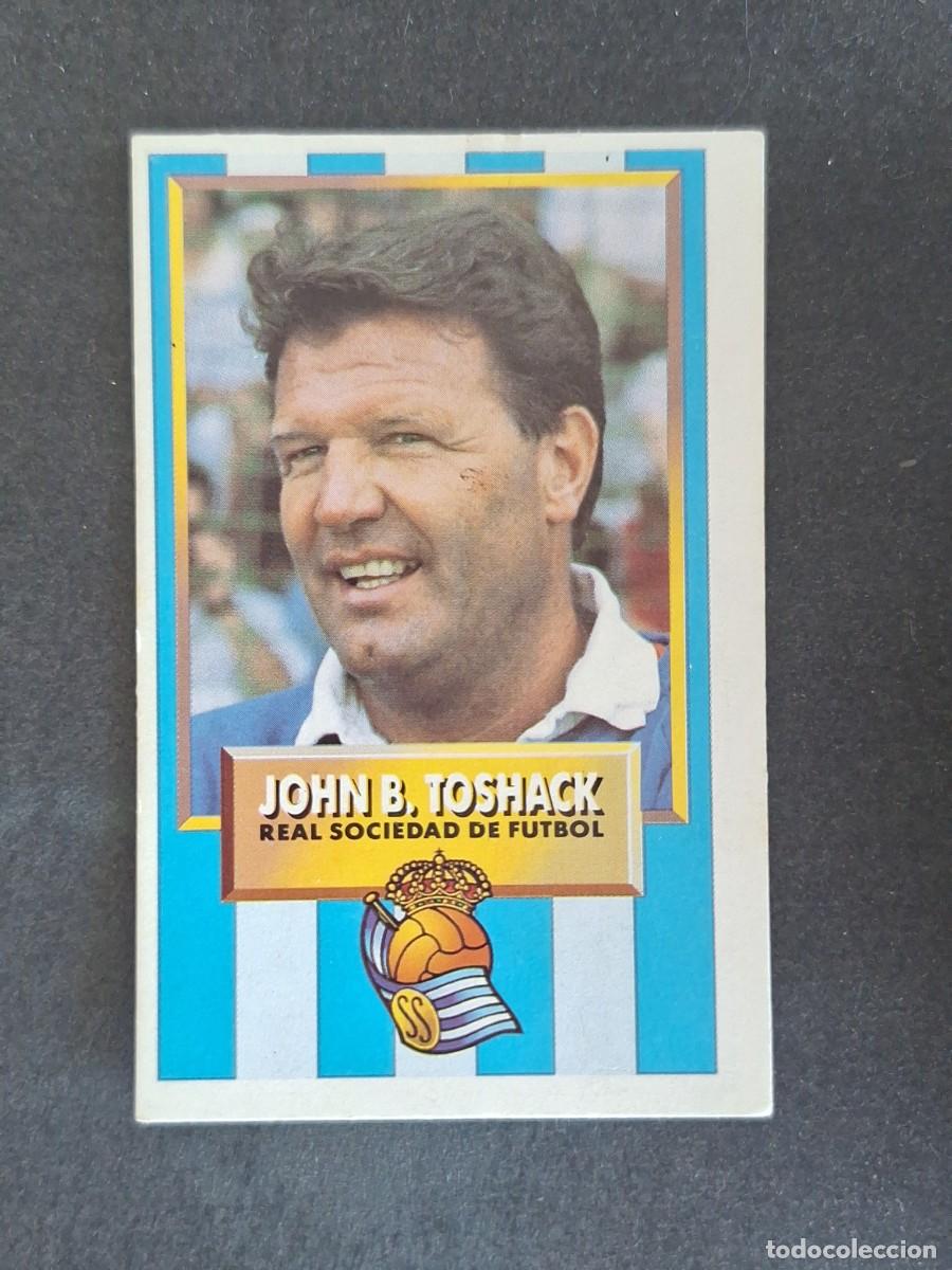 Fu&szlig;ball-Sticker: L3 JOHN B. TOSHACK ENTRENADOR REAL SOCIEDAD LIGA ESTE 1993 1994 93 94 CARTON NUNCA PEGADO SIN PEGAR