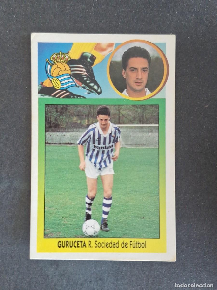Cromos de f&uacute;tbol: L3 GURUCETA REAL SOCIEDAD LIGA ESTE 1993 1994 93 94 CARTON NUNCA PEGADO SIN PEGAR