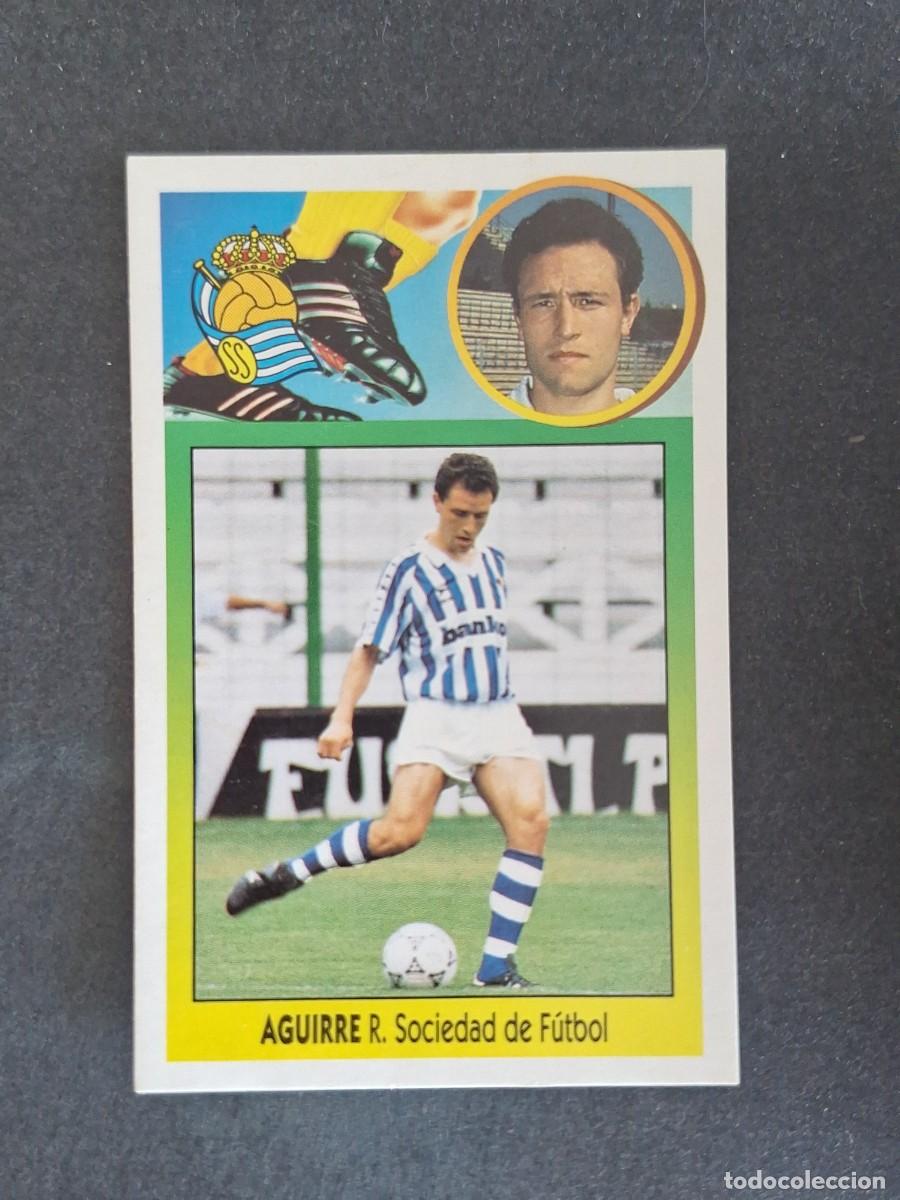 Cromos de f&uacute;tbol: L3 AGUIRRE REAL SOCIEDAD LIGA ESTE 1993 1994 93 94 CARTON NUNCA PEGADO SIN PEGAR