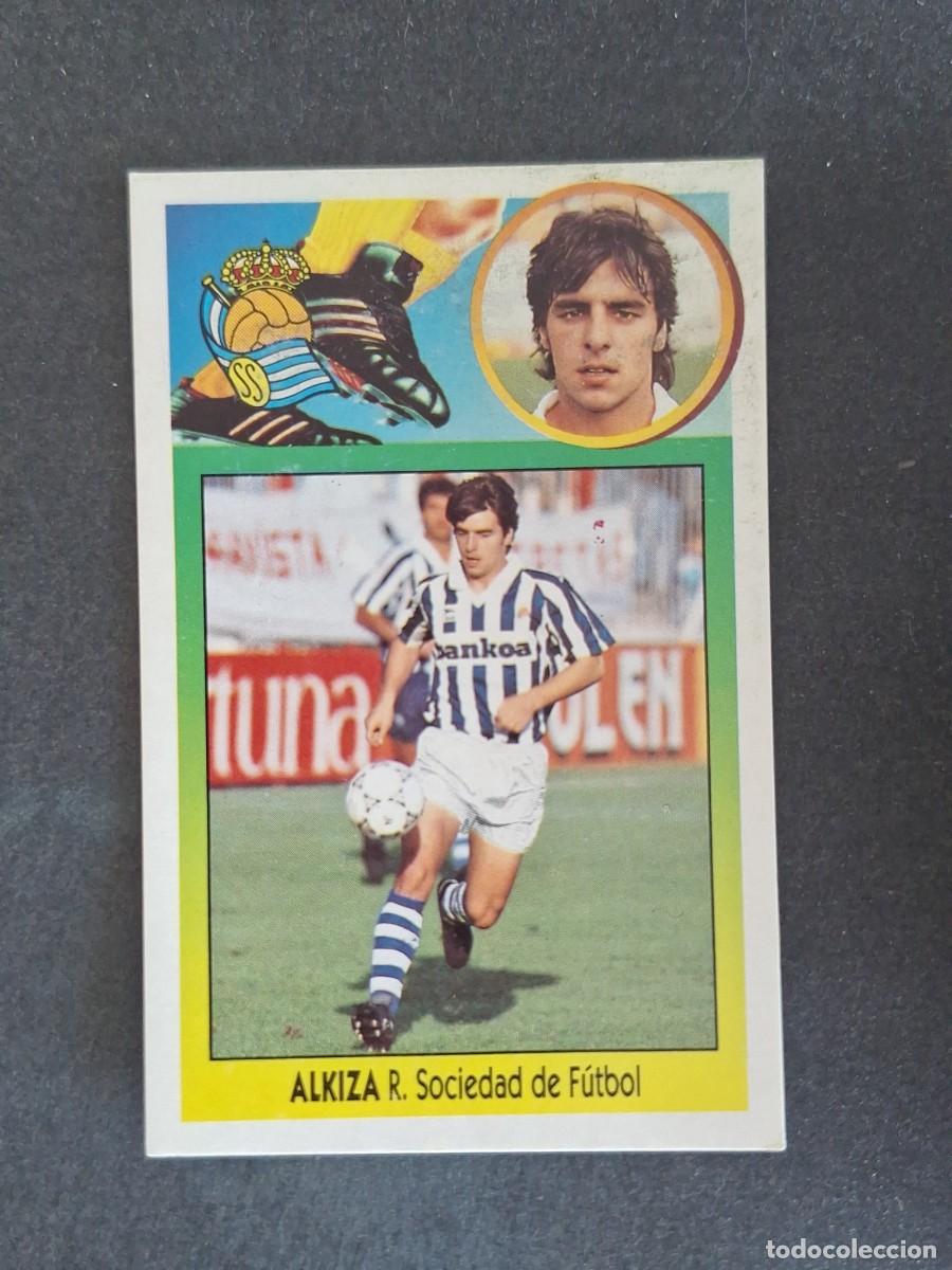 Cromos de f&uacute;tbol: L3 ALKIZA REAL SOCIEDAD LIGA ESTE 1993 1994 93 94 CARTON NUNCA PEGADO SIN PEGAR