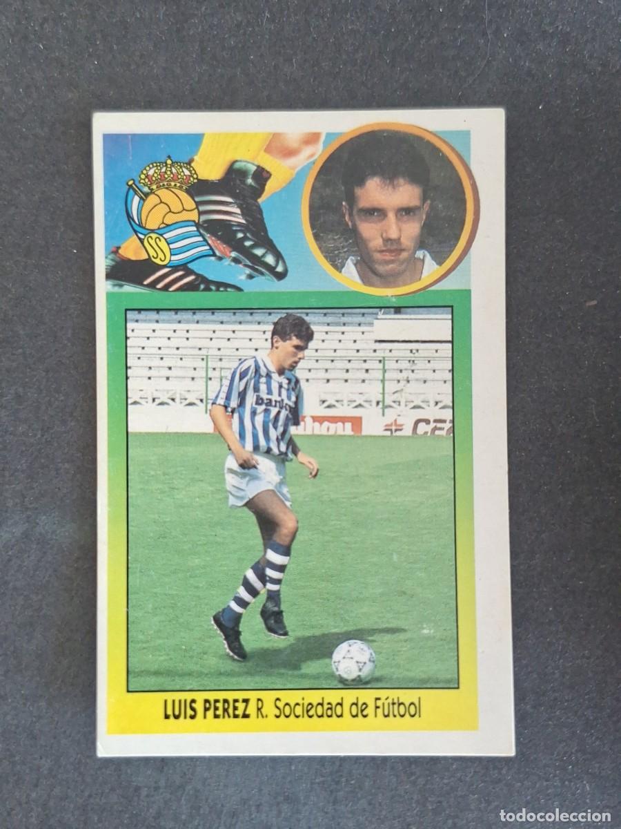 Cromos de f&uacute;tbol: L3 LUIS PEREZ REAL SOCIEDAD LIGA ESTE 1993 1994 93 94 CARTON NUNCA PEGADO SIN PEGAR