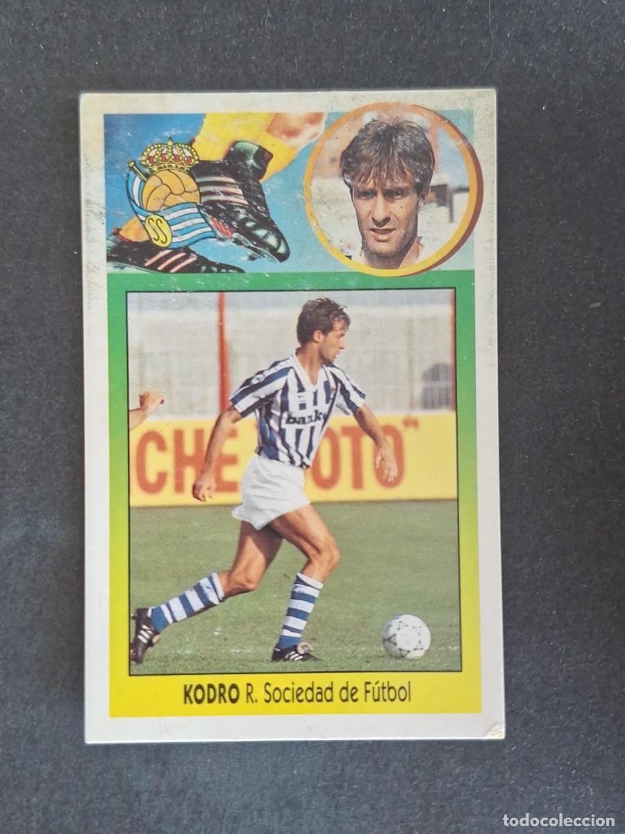 Cromos de f&uacute;tbol: L3 KODRO REAL SOCIEDAD LIGA ESTE 1993 1994 93 94 CARTON NUNCA PEGADO SIN PEGAR