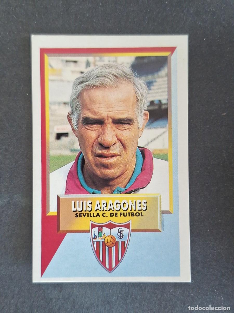 Cromos de f&uacute;tbol: L3 LUIS ARAGONES ENTRENADOR SEVILLA C. F. LIGA ESTE 1993 1994 93 94 CARTON NUNCA PEGADO SIN PEGAR